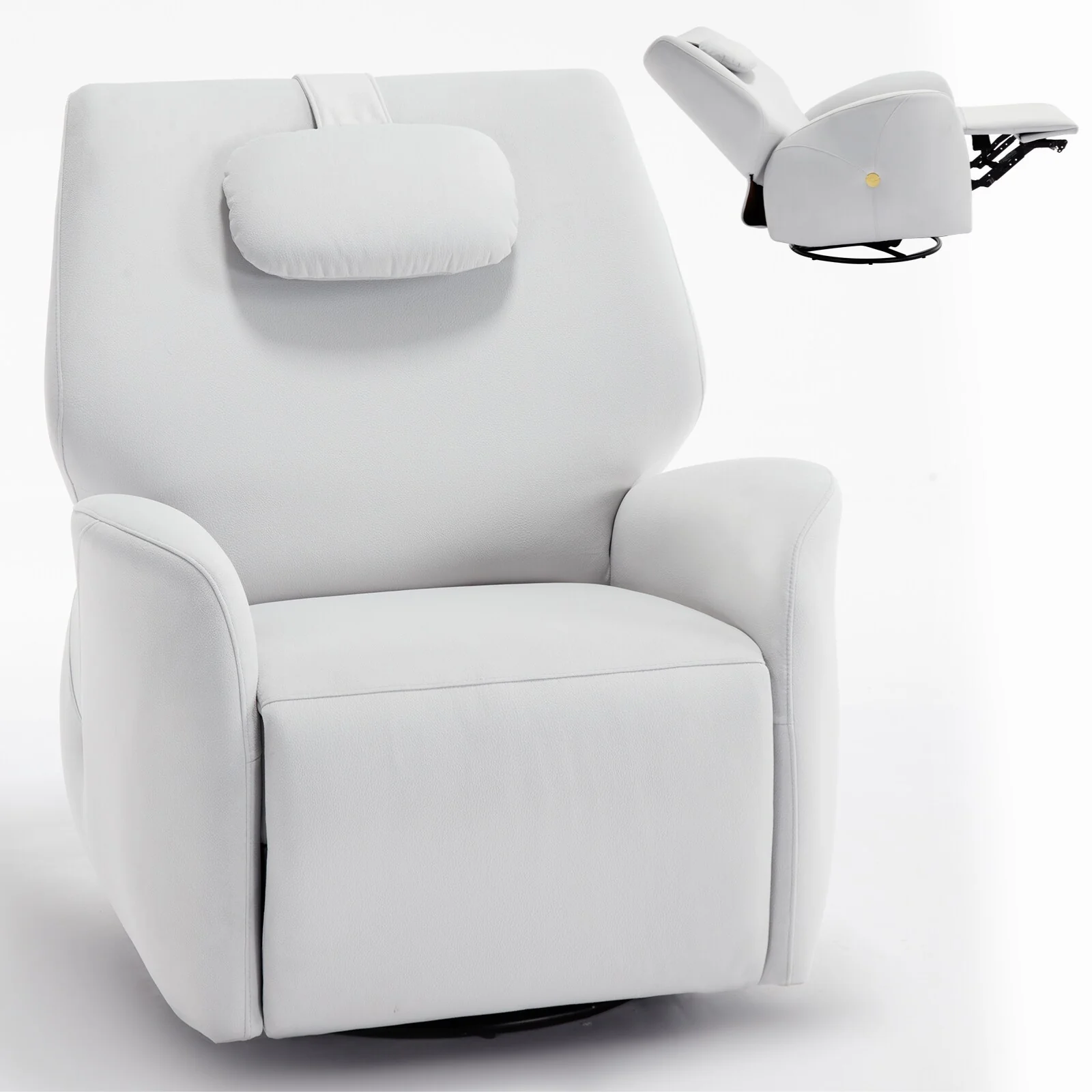 Swivel and Rocker Power Recliner Chair with Lumbar