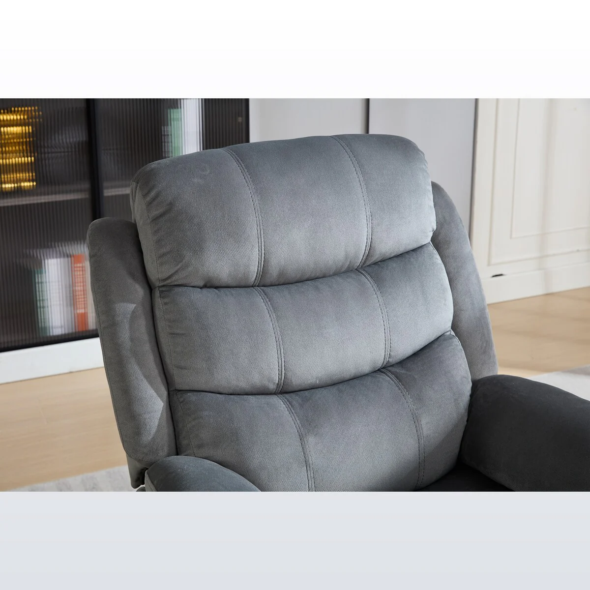 Steph Plush Transitional Upholstered Manual Recliner Chair