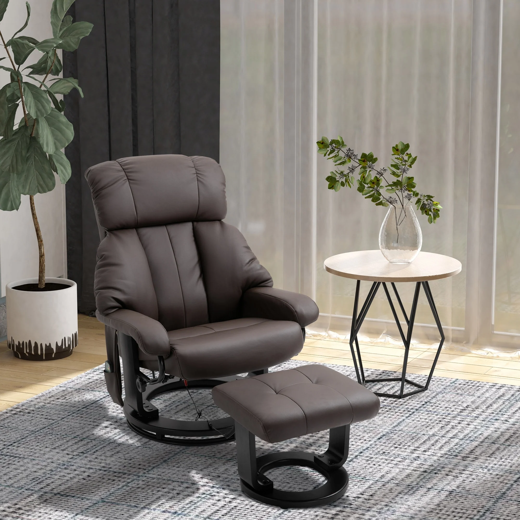 Massage Recliner Chair with Ottoman