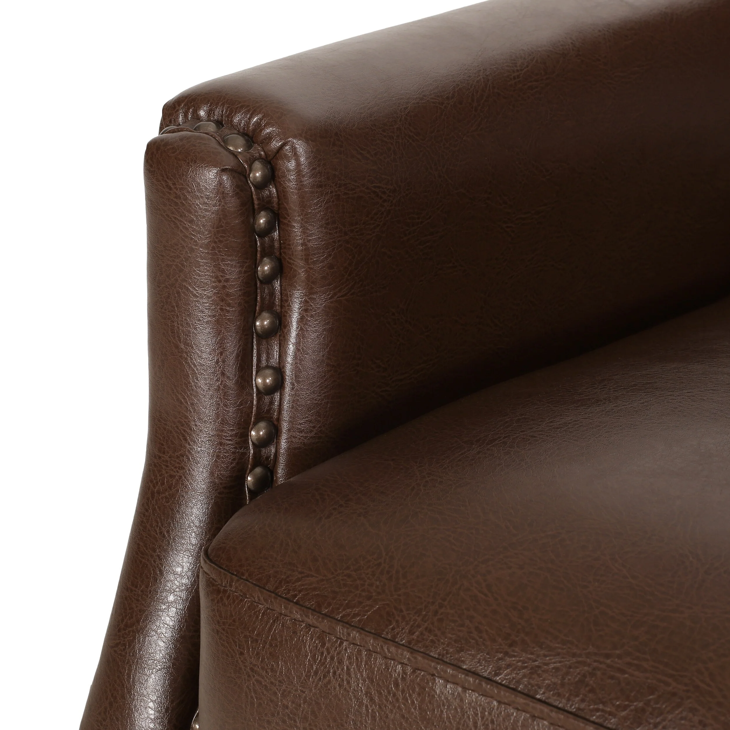 Cavanaugh Upholstered Pushback Recliner with Nailhead Trim by Christopher Knight Home