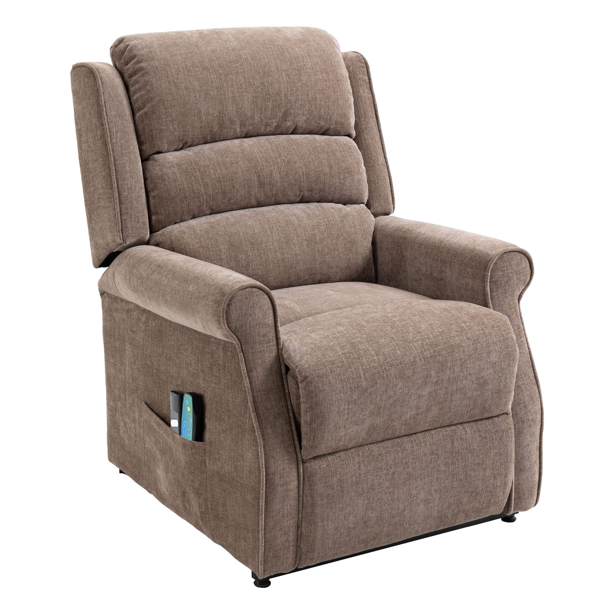 Clihome Chenille Fabric Power Lift Recliner Chair with Massage