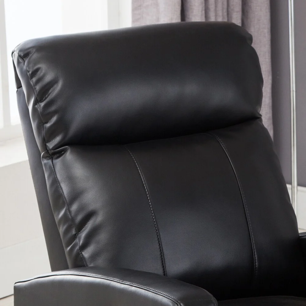 AC Pacific Modern Faux Leather Small Powered Reading Recliner
