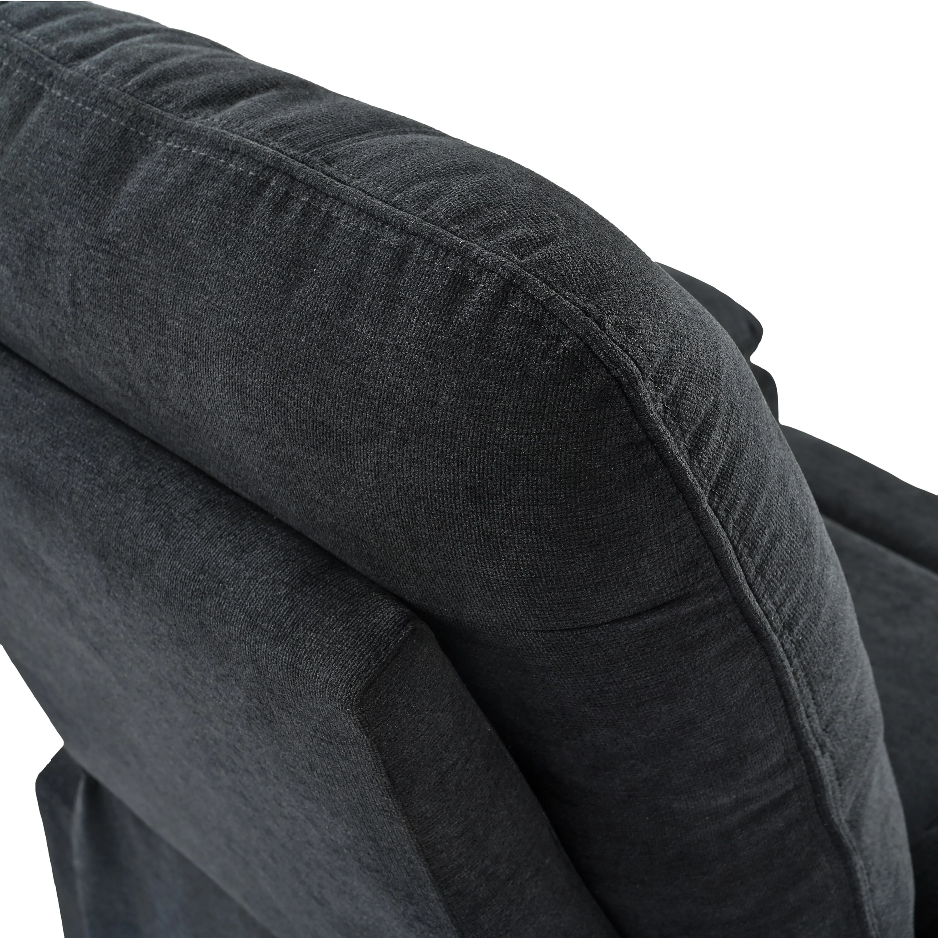 Black Manual Recliner with Massage, Heat, and Solid Wood Frame