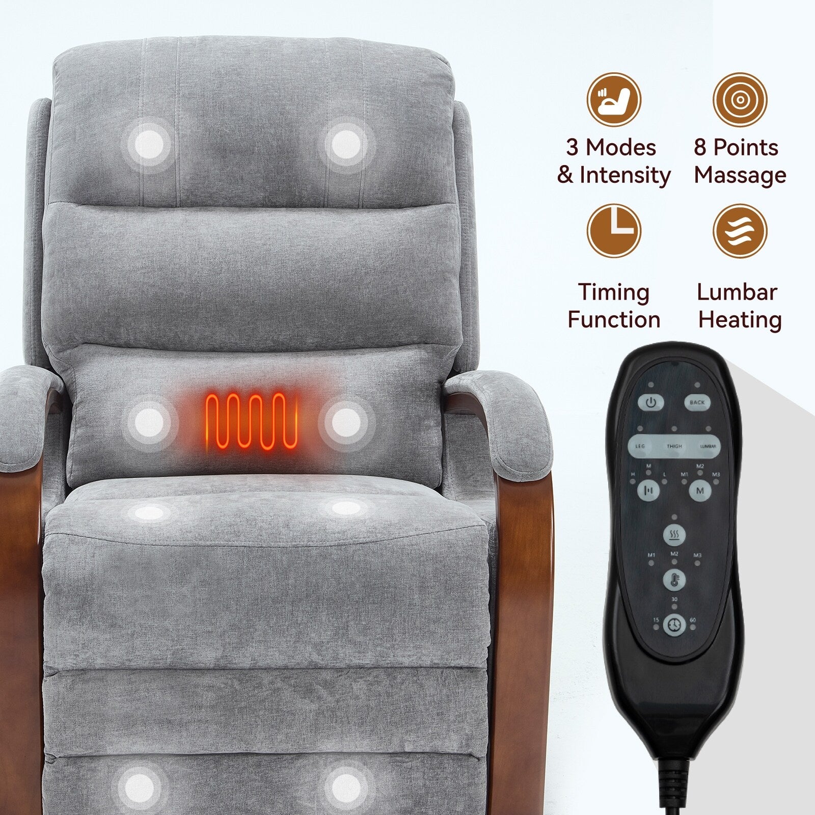 Chenille Lift Recliner Chair