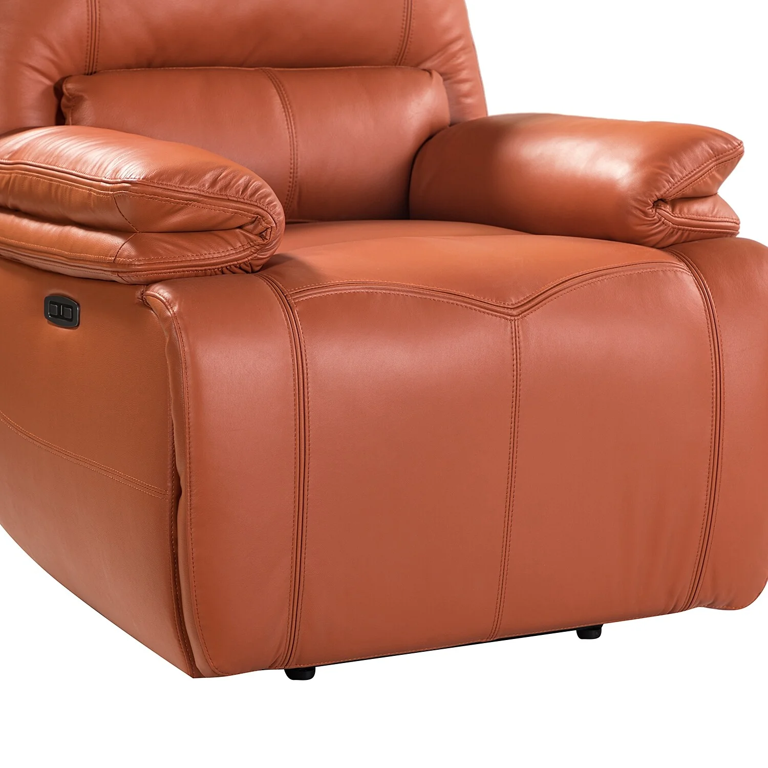Clara Genuine Leather Power Recliner with Cushion Padded, Set of 2