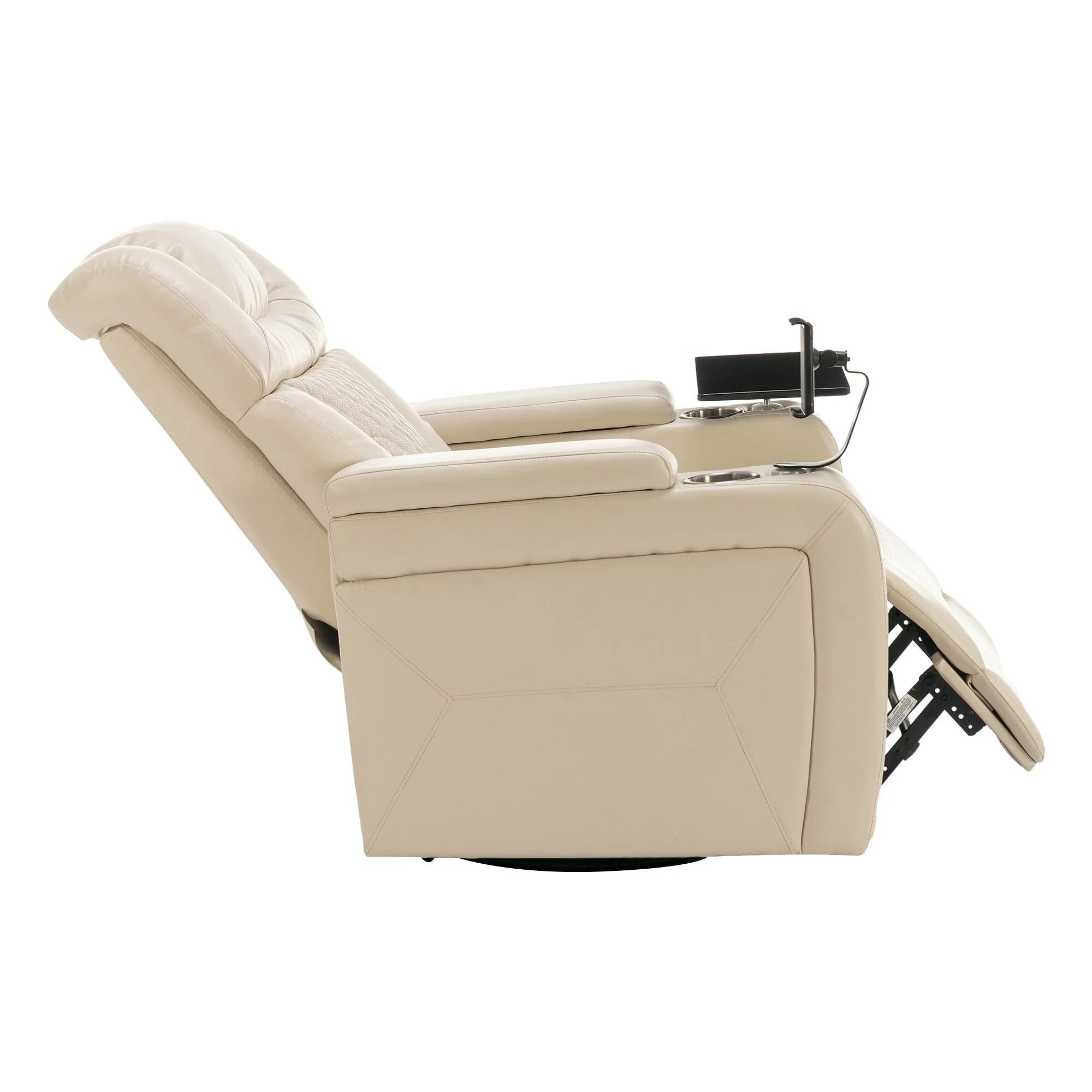 Power Recliner Chair with 270�� Swivel, Tray, USB & Cup Holders