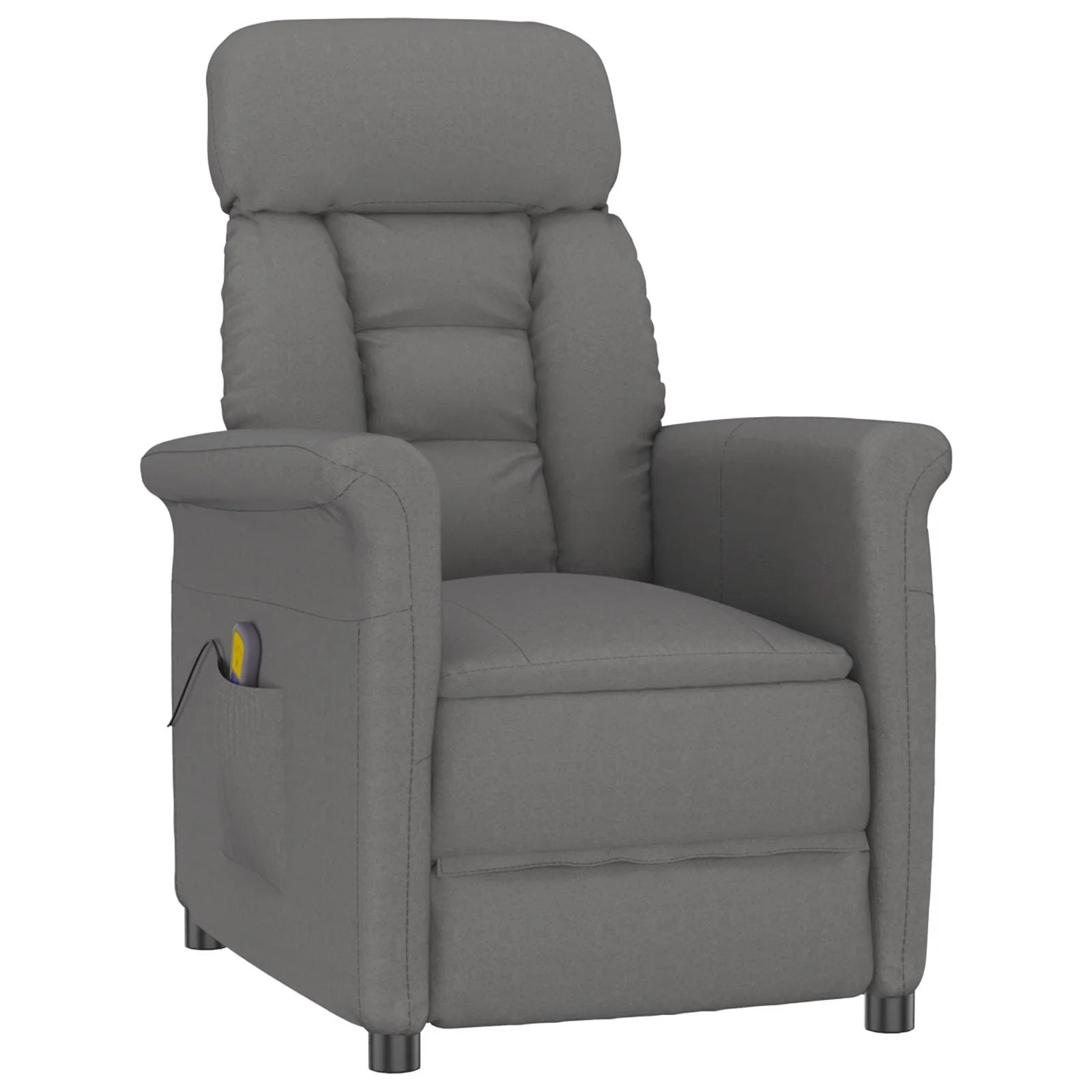 vidaXL Massage Chair Dark Grey/Light Grey/Cream Microfibre Fabric