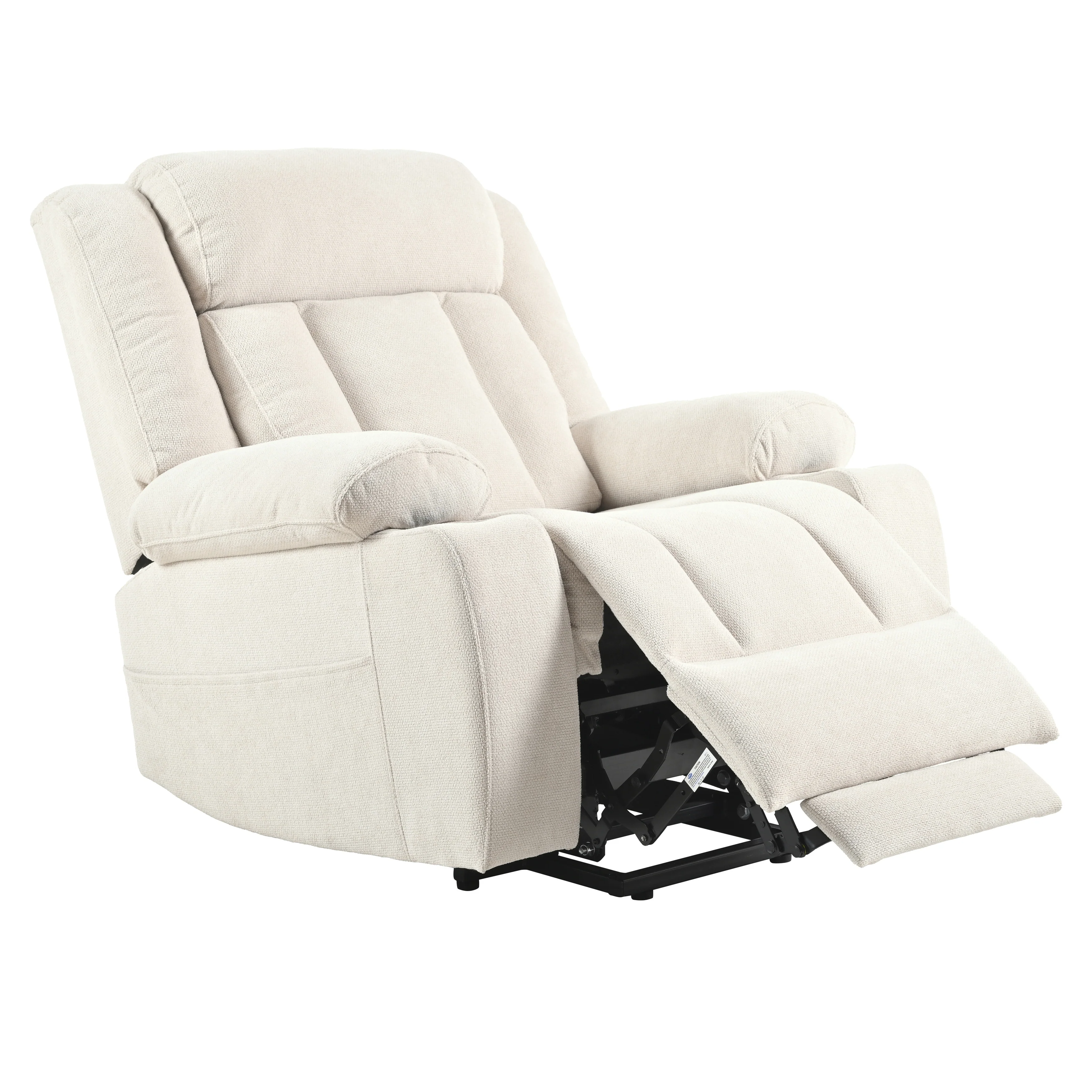 Velvet Power Lift Recliner with Footrest & Pocket