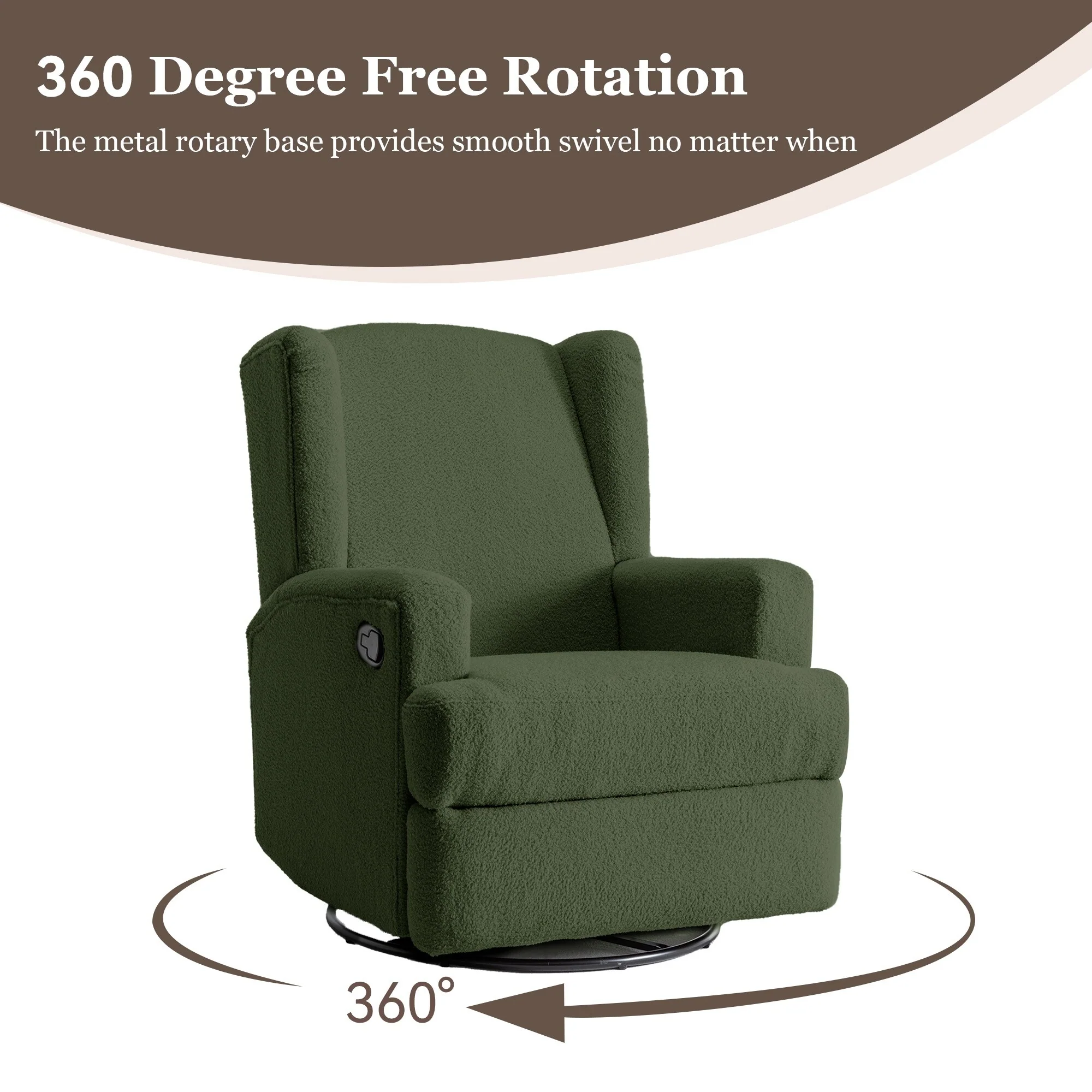 31'' W Manual Glider Swivel Glider Rocker Recliner Nursery Set of 2