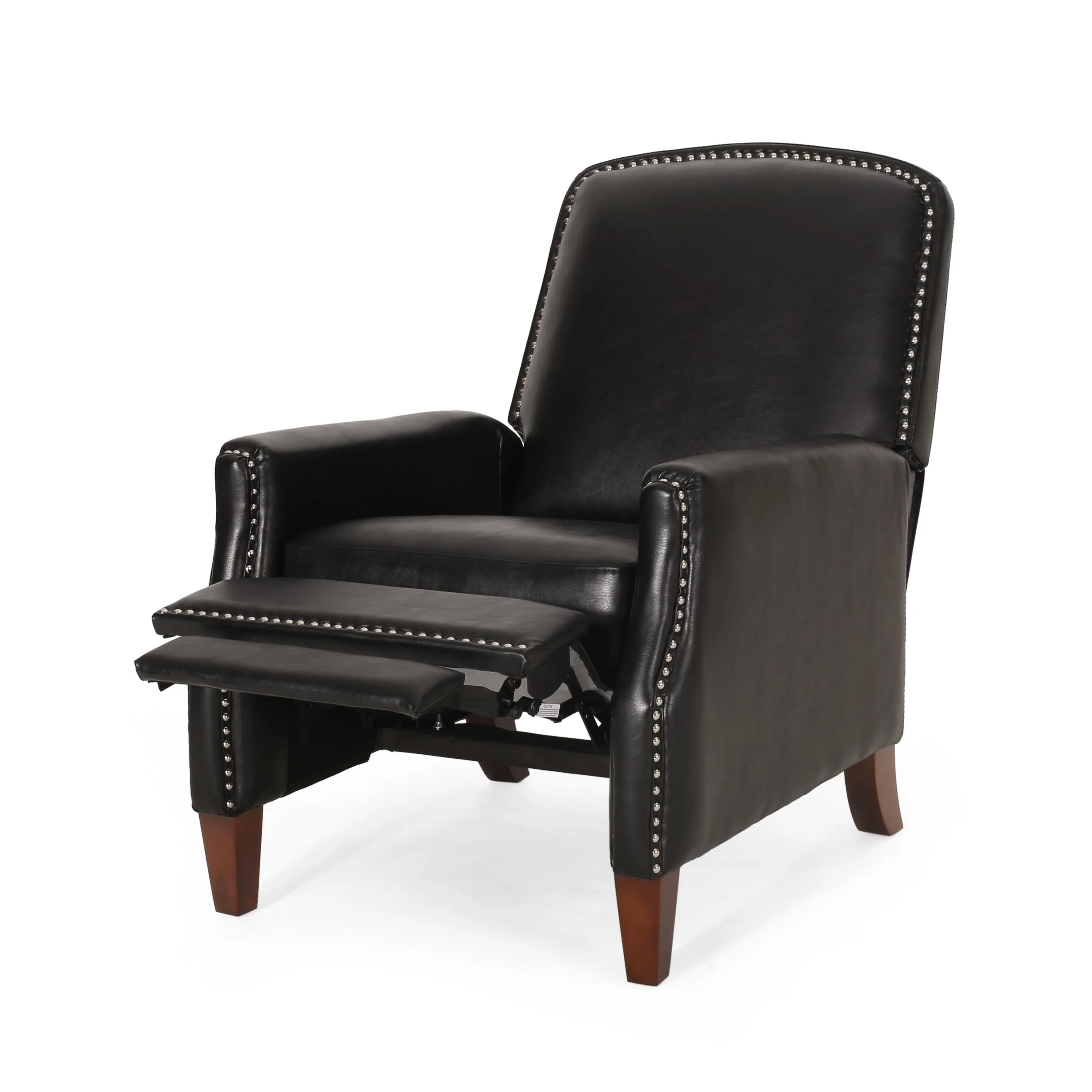 Cavanaugh Upholstered Pushback Recliner with Nailhead Trim by Christopher Knight Home