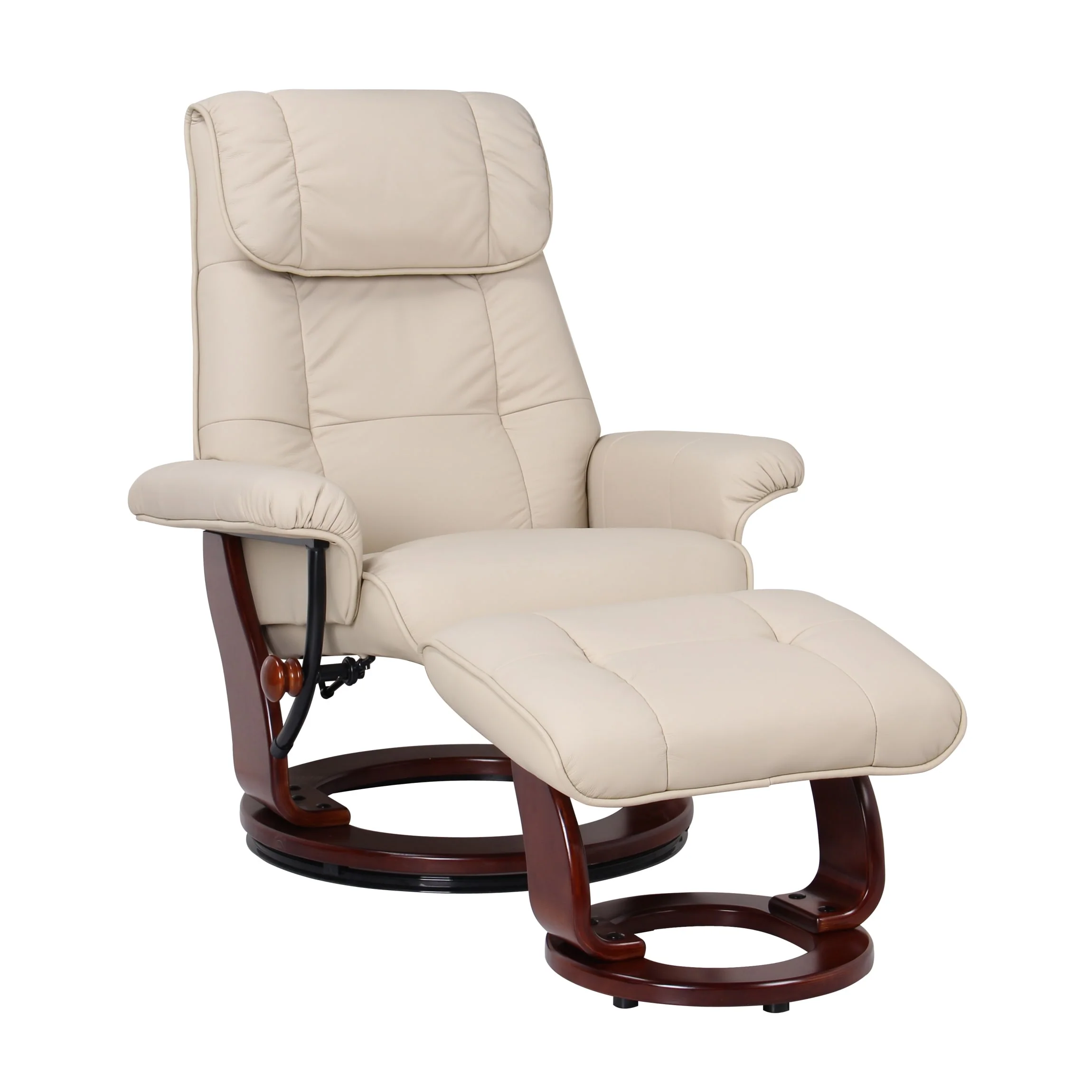 Copper Grove Serrat Leather Recliner and Ottoman