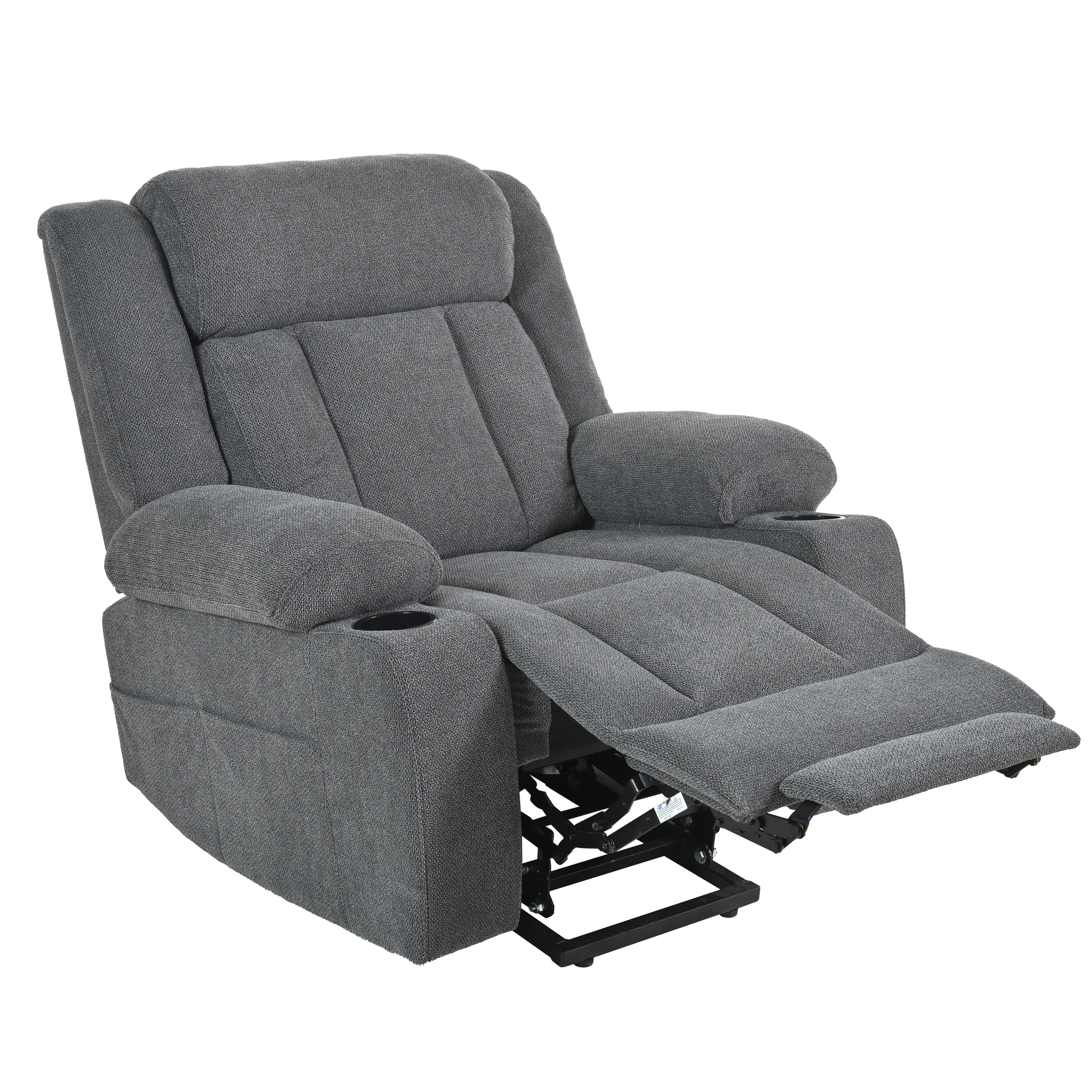 Velvet Power Lift Recliner with Footrest & Pocket