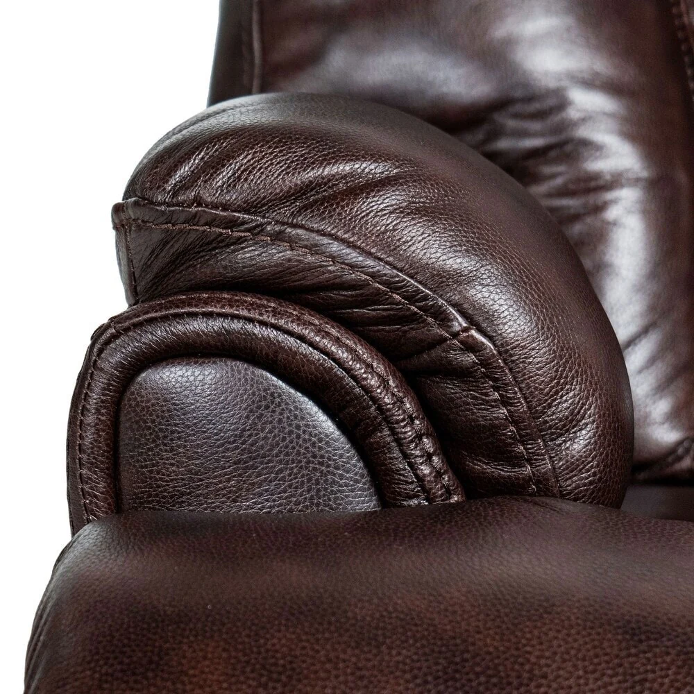 Genuine Top Grain Adjustable Headrest Extendable Footrest Zero Gravity Reclin Power Recliner