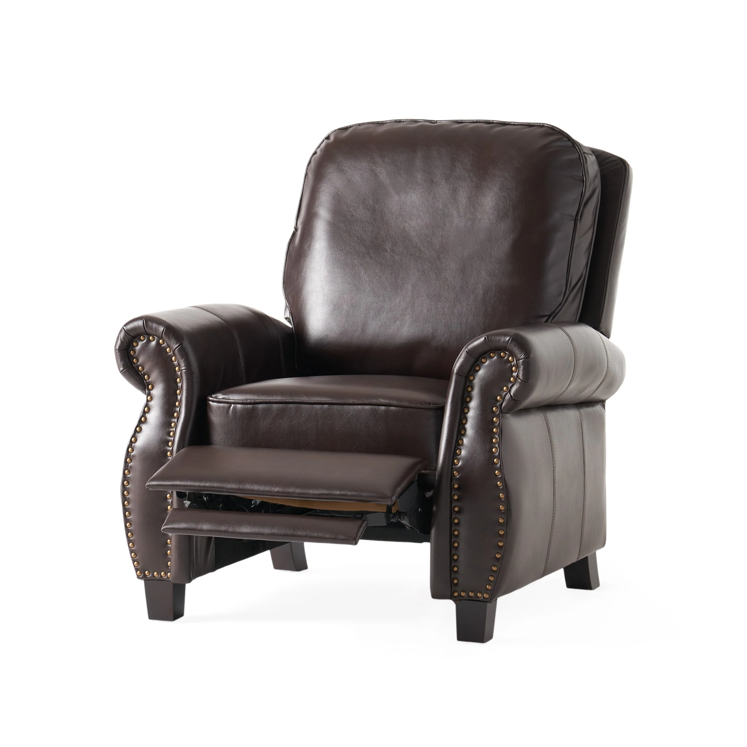 Neville 2-Tone PU Push Back Recliner by Christopher Knight Home