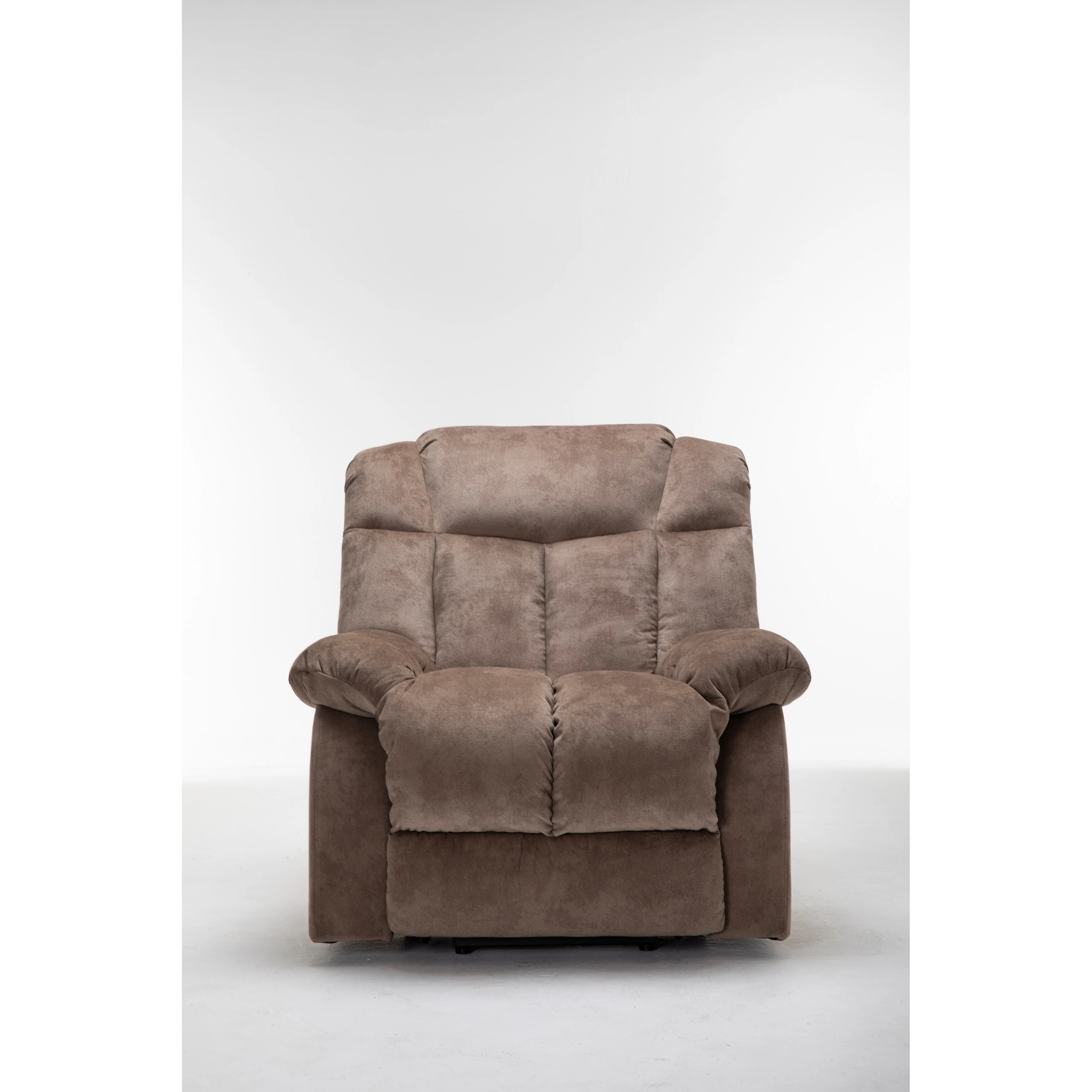Brown Heavy Duty Power Lift Recliner with Anti-Skid Fabric, Overstuffed Cushion, and Adjustable Features for Seniors