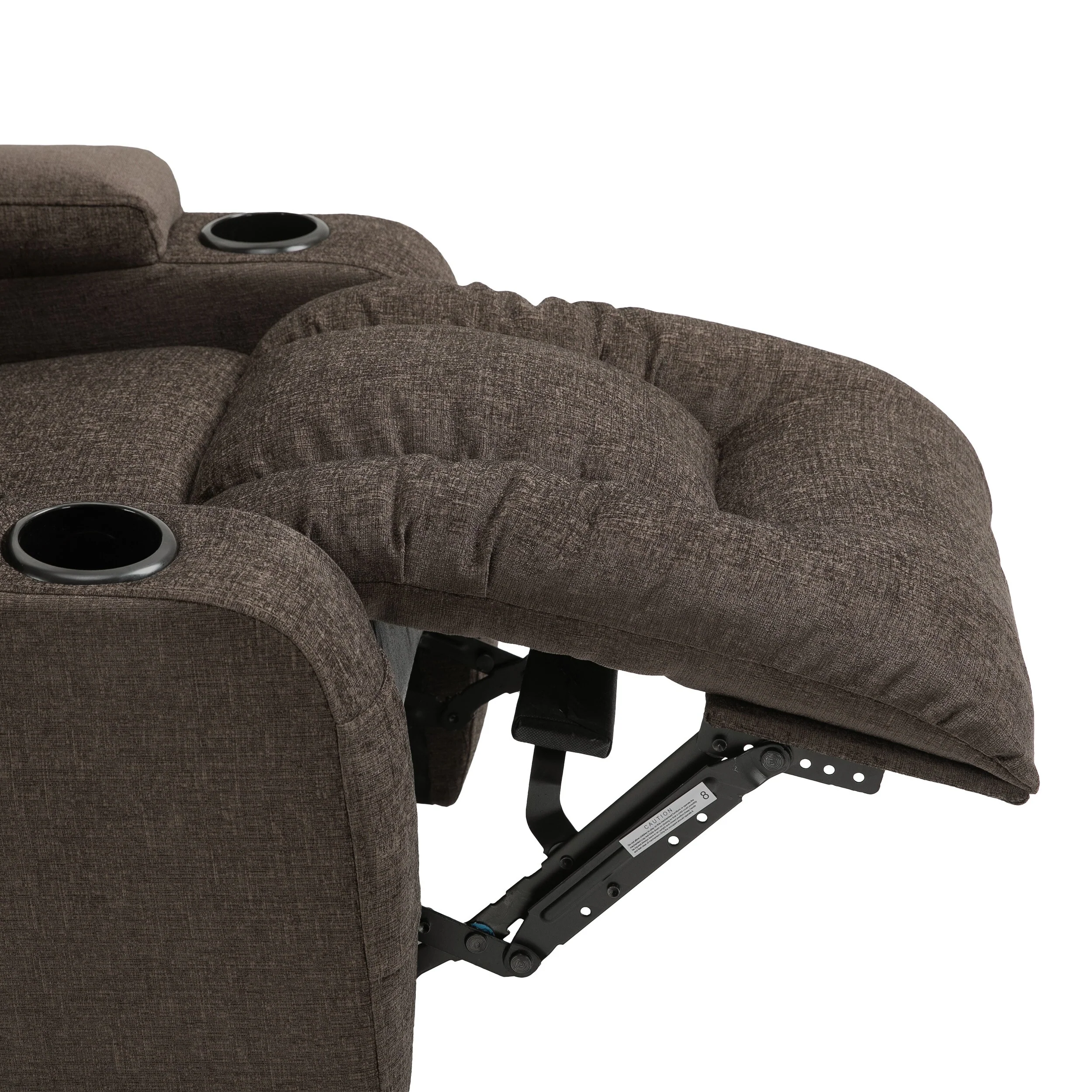 Massage Recliner with Heating, 5 Modes, Cup Holders, Remote Control, and Manual Reclining Feature