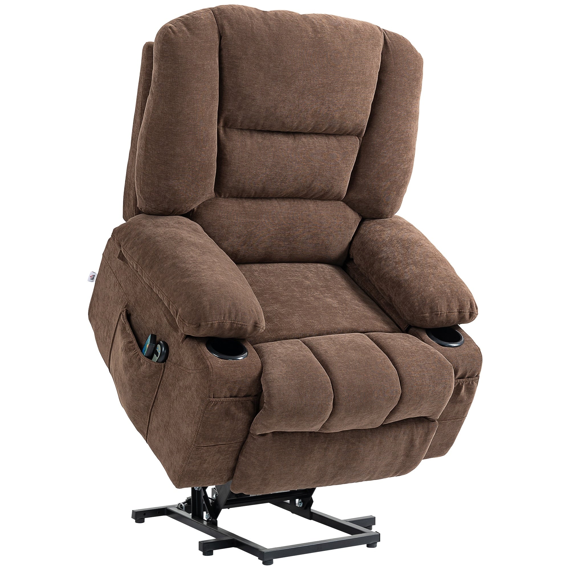 Power Lift Recliner Chair with Vibration Massage, Heating, Remote Control, Quick Assembly, and Side Pockets