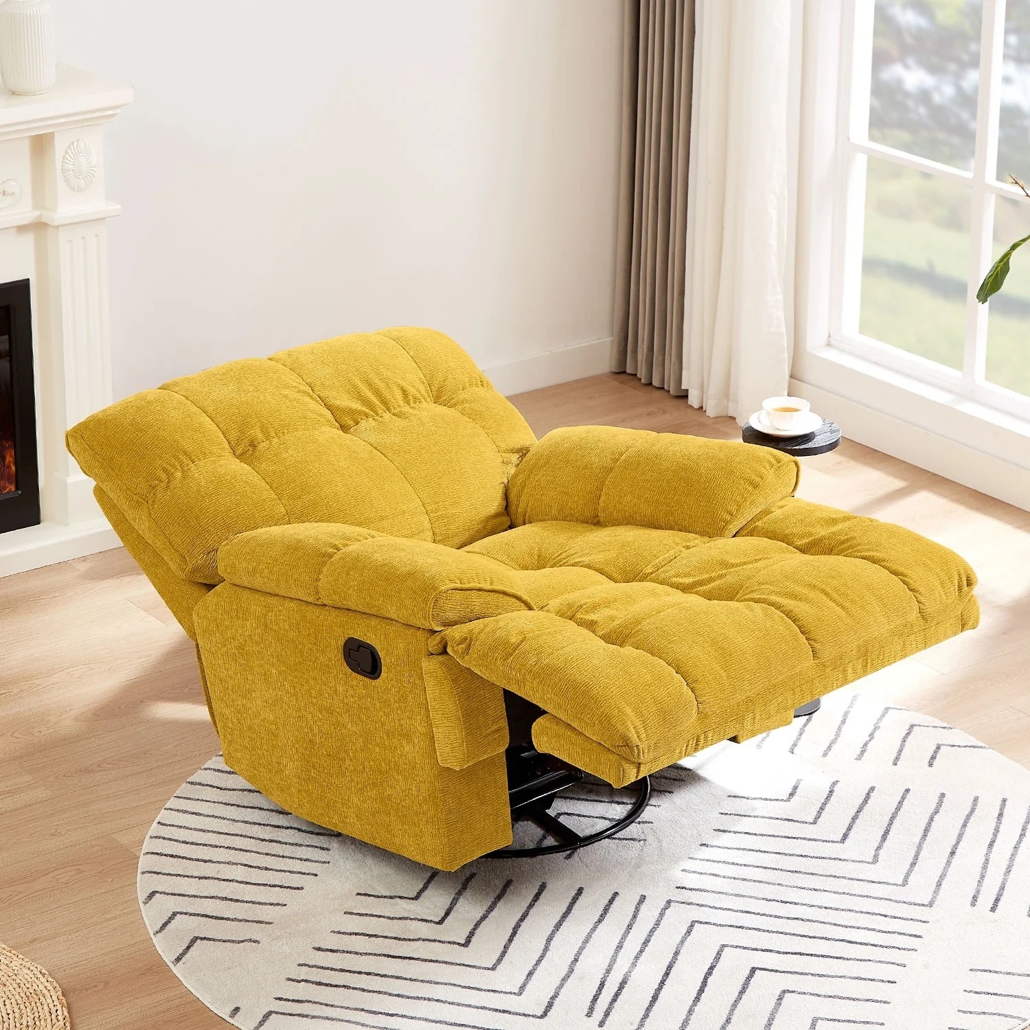 Modern Accent 360 Degree Swivel Armchair Functional Lounge Recline Chair Sofa