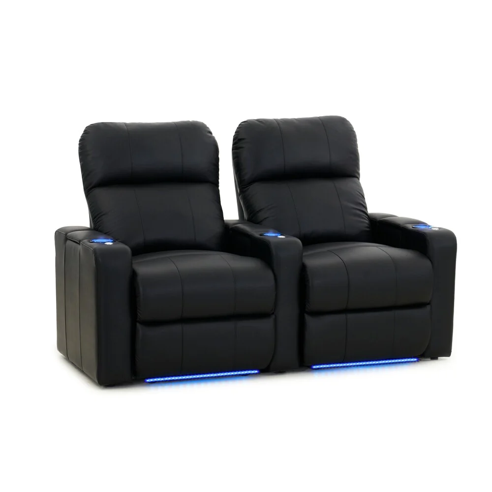 Octane Turbo XL700 Power Leather Home Theater Seating Set (Row of 2)