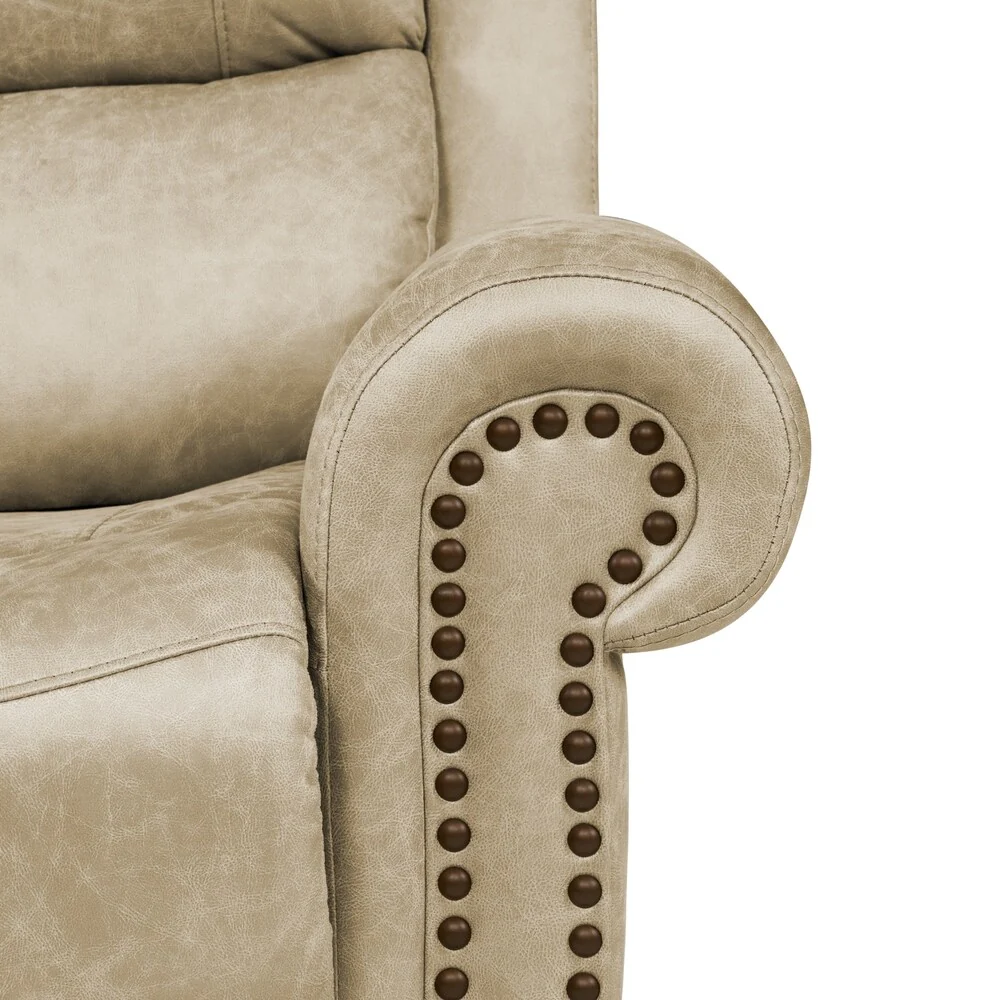 Copper Grove Dilsen Extra Large Rolled Arm Wall Hugger Recliner Chair