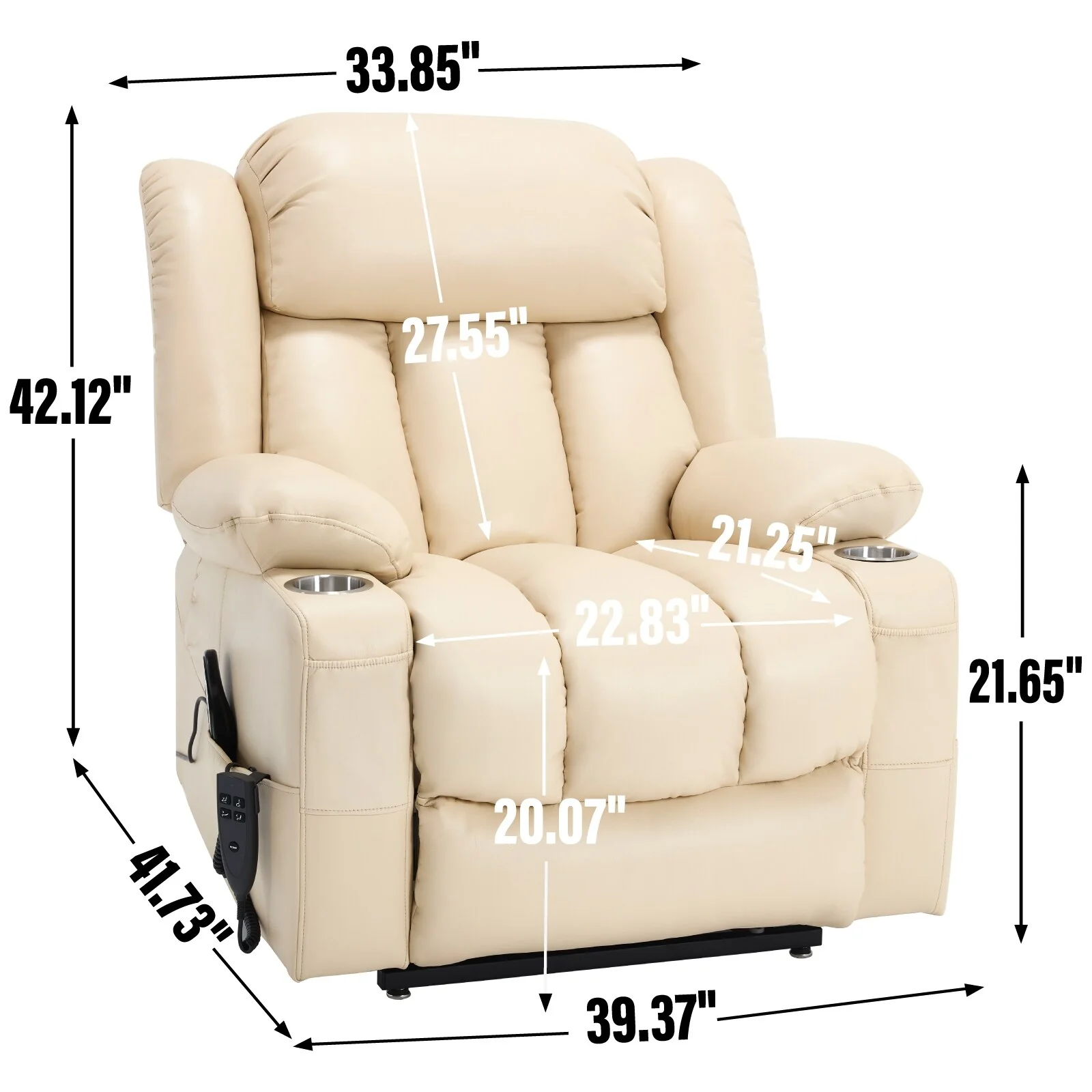 Leatheraire Power Lift Recliner Chair