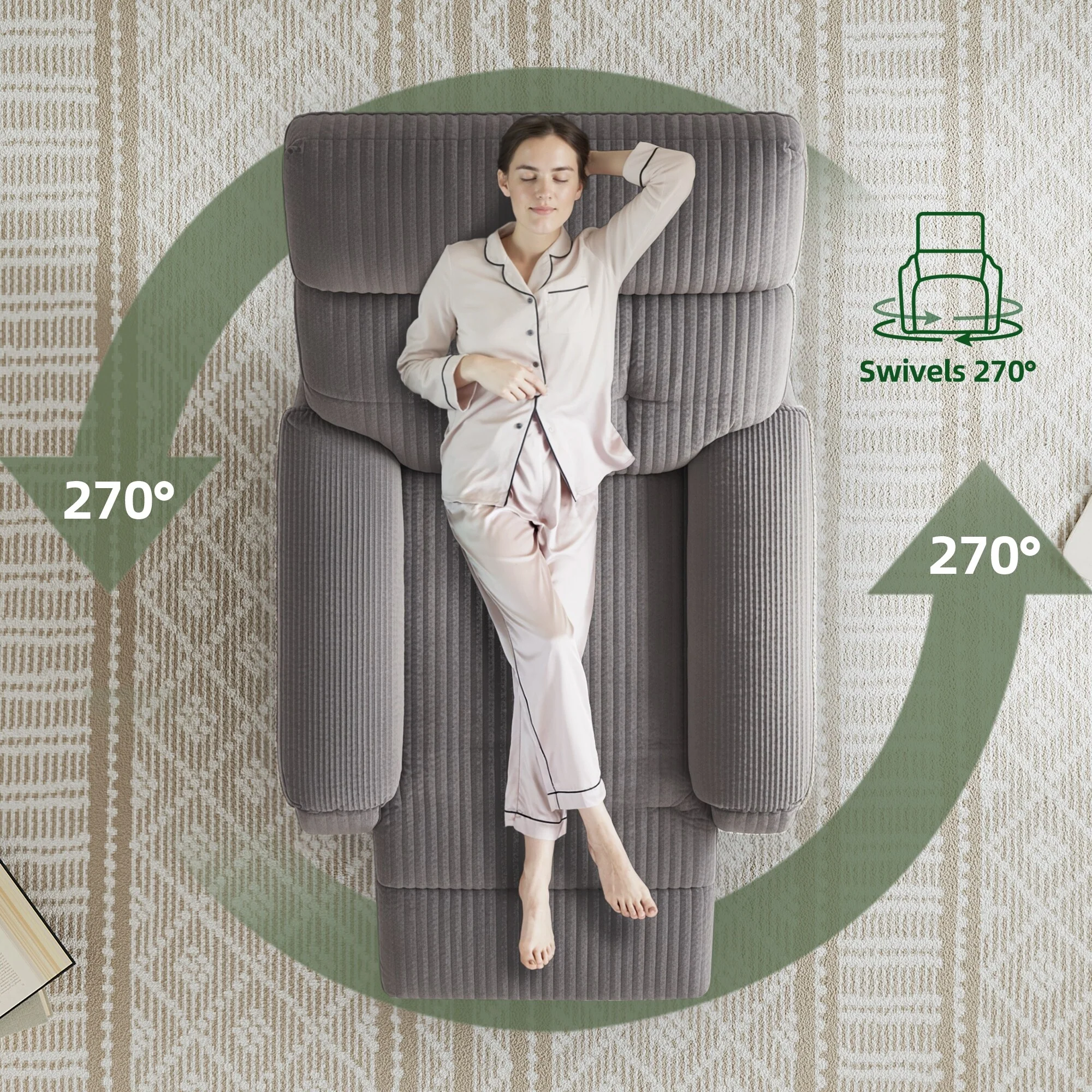 Power Swivel Rocker Recliner Chair