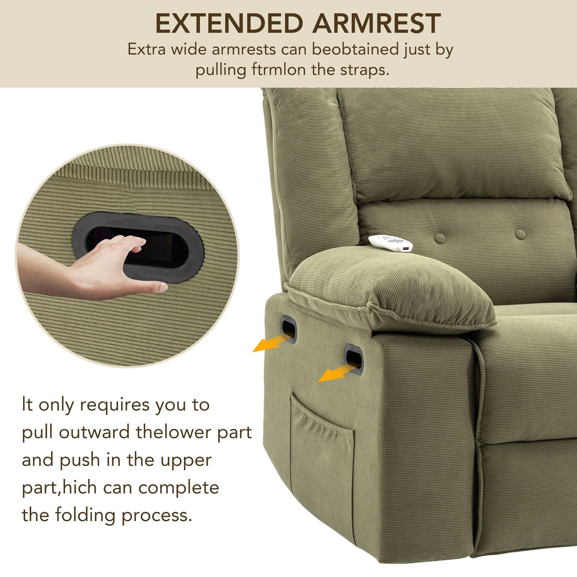 Beige Power Lift Recliner with Massage, Heat, and Adjustable Recline