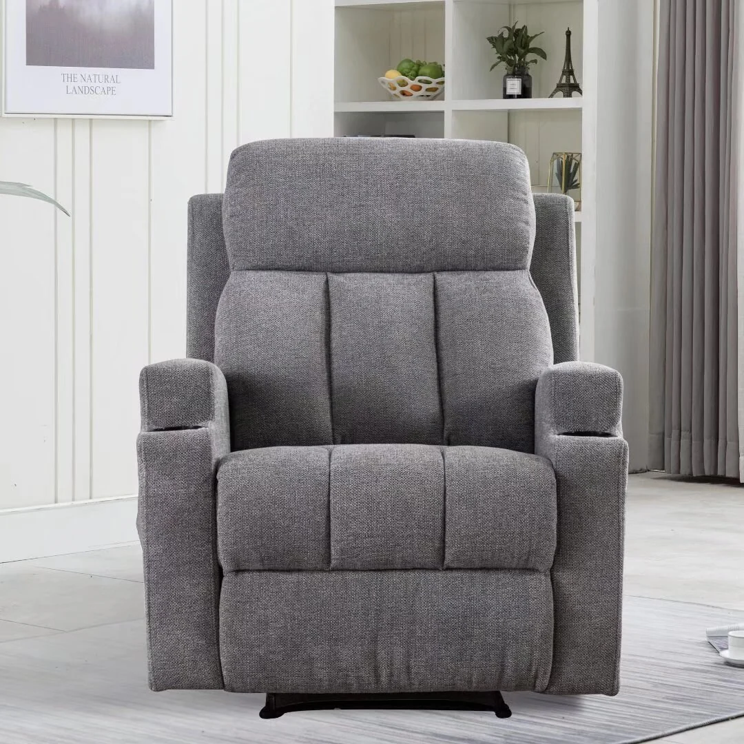 Massage Recliner and Manual Singles Sofa with Remote control