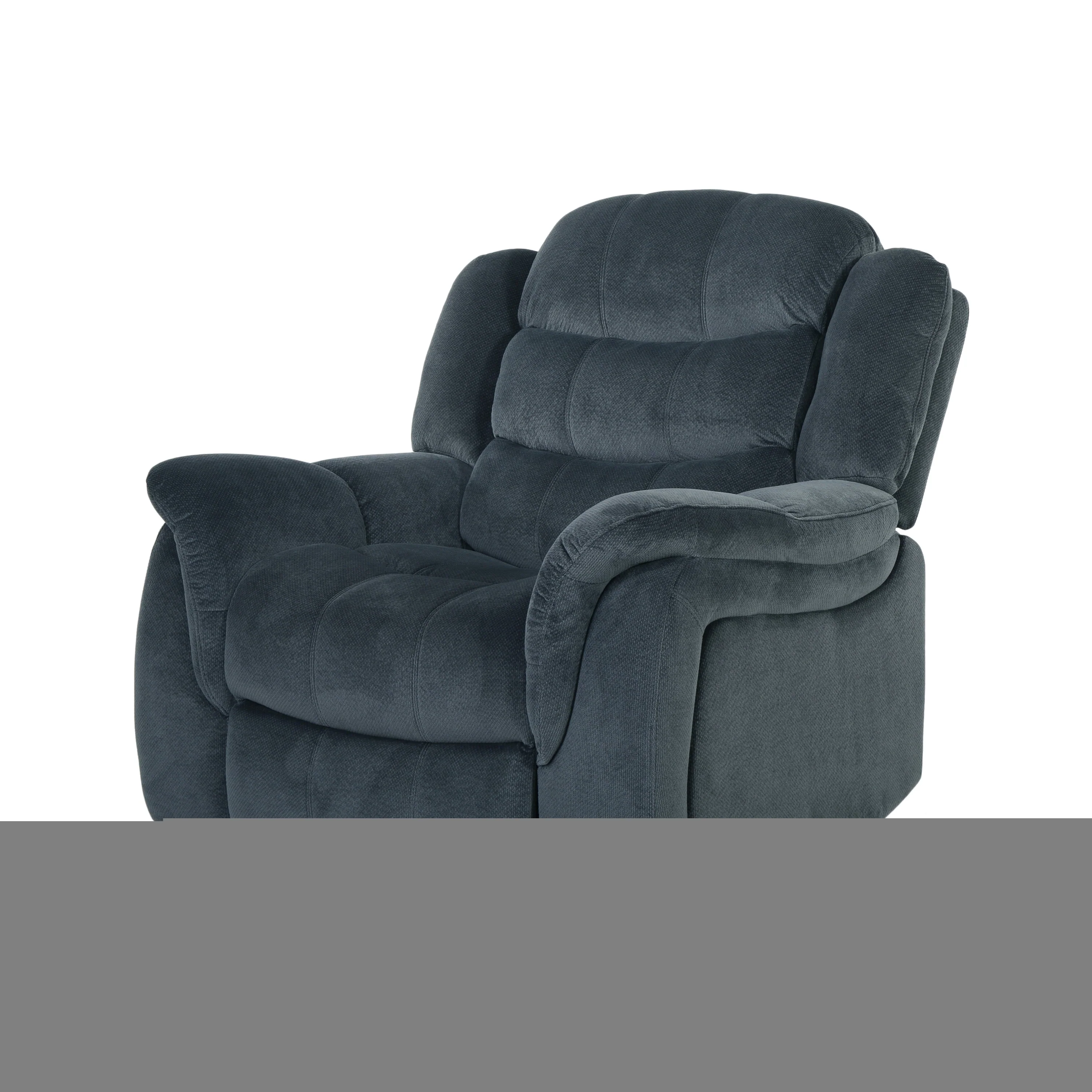 Roomfitters Classic Design, Brown Plush Fabric, Glider Recliner