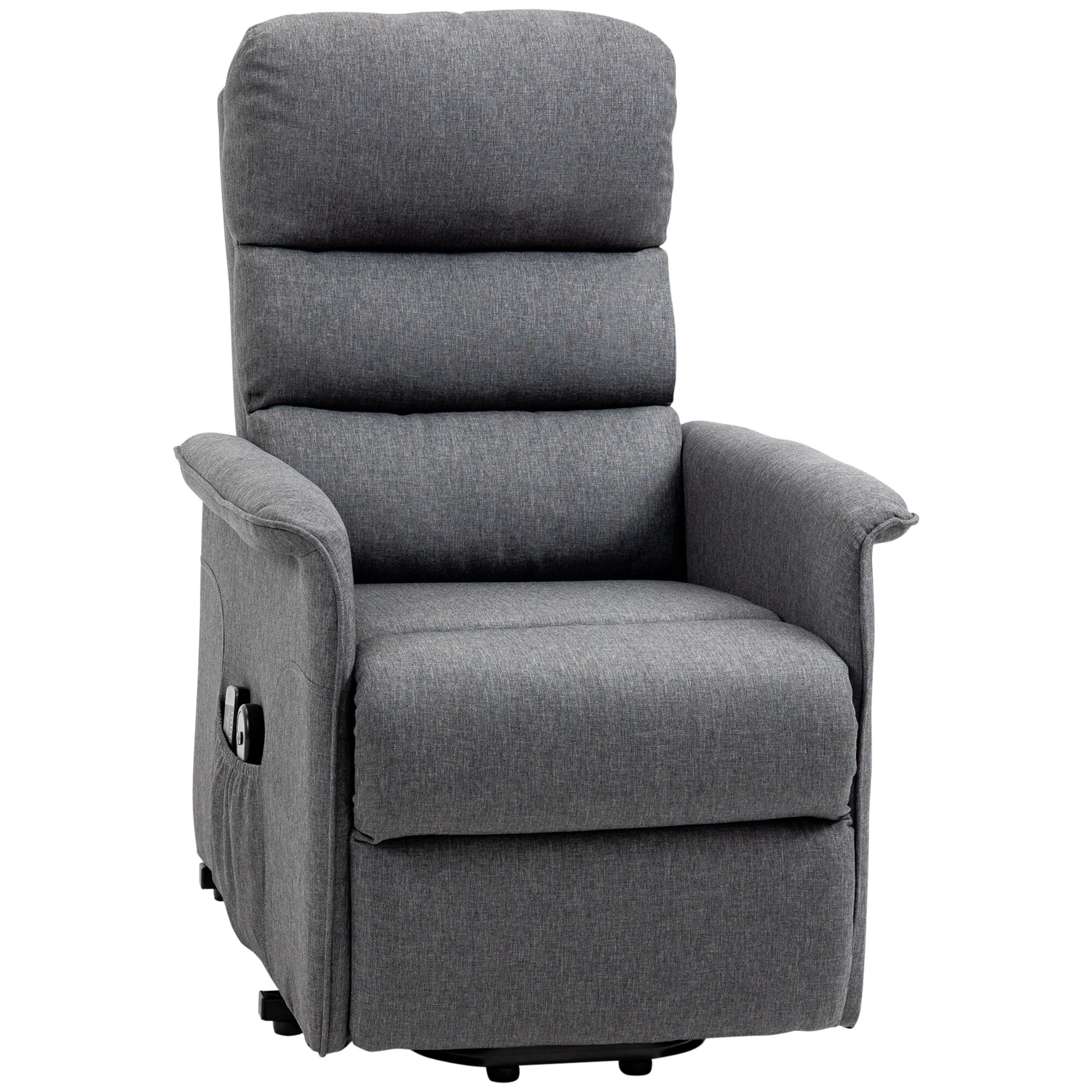 Grey Power Lift Recliner with Massage, Remote & Adjustable Footrest
