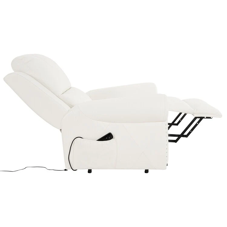 Air Leather Premium Studded Power Lift Recliner Chair with Footrest Reclining Chair with Remote Control
