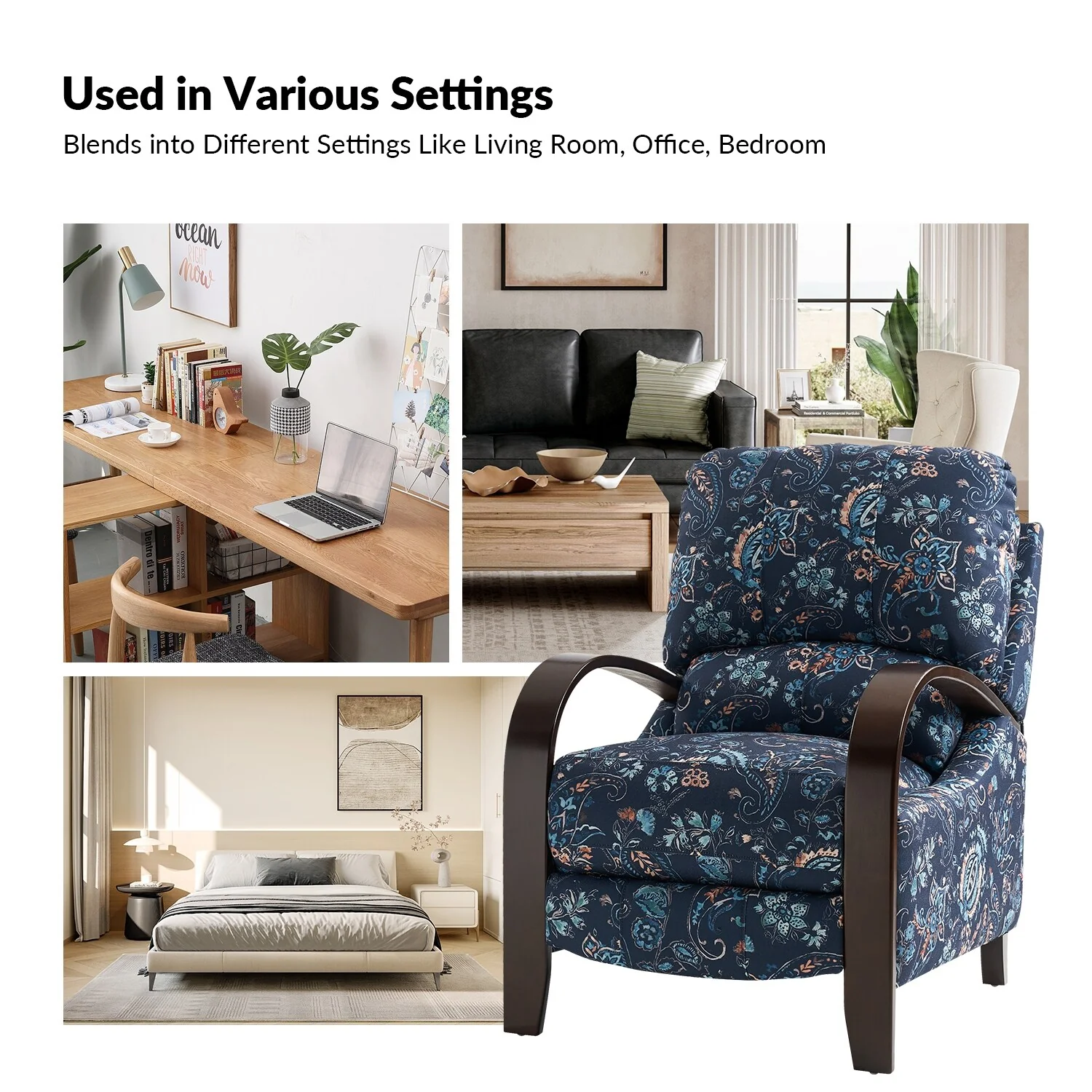 Rita Genuine Leather Manual Recliner by Hulala Home