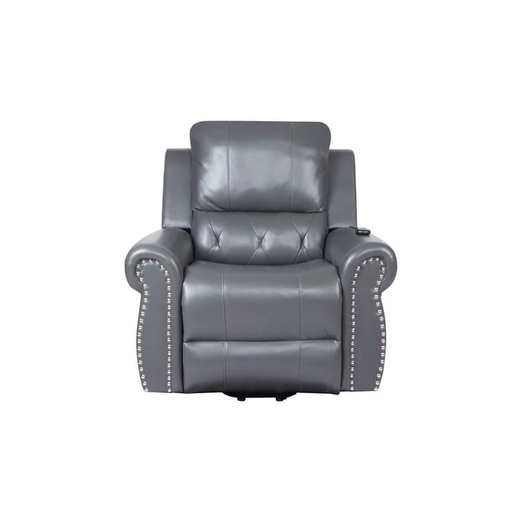 Air Leather Premium Studded Power Lift Recliner Chair with Footrest Reclining Chair with Remote Control