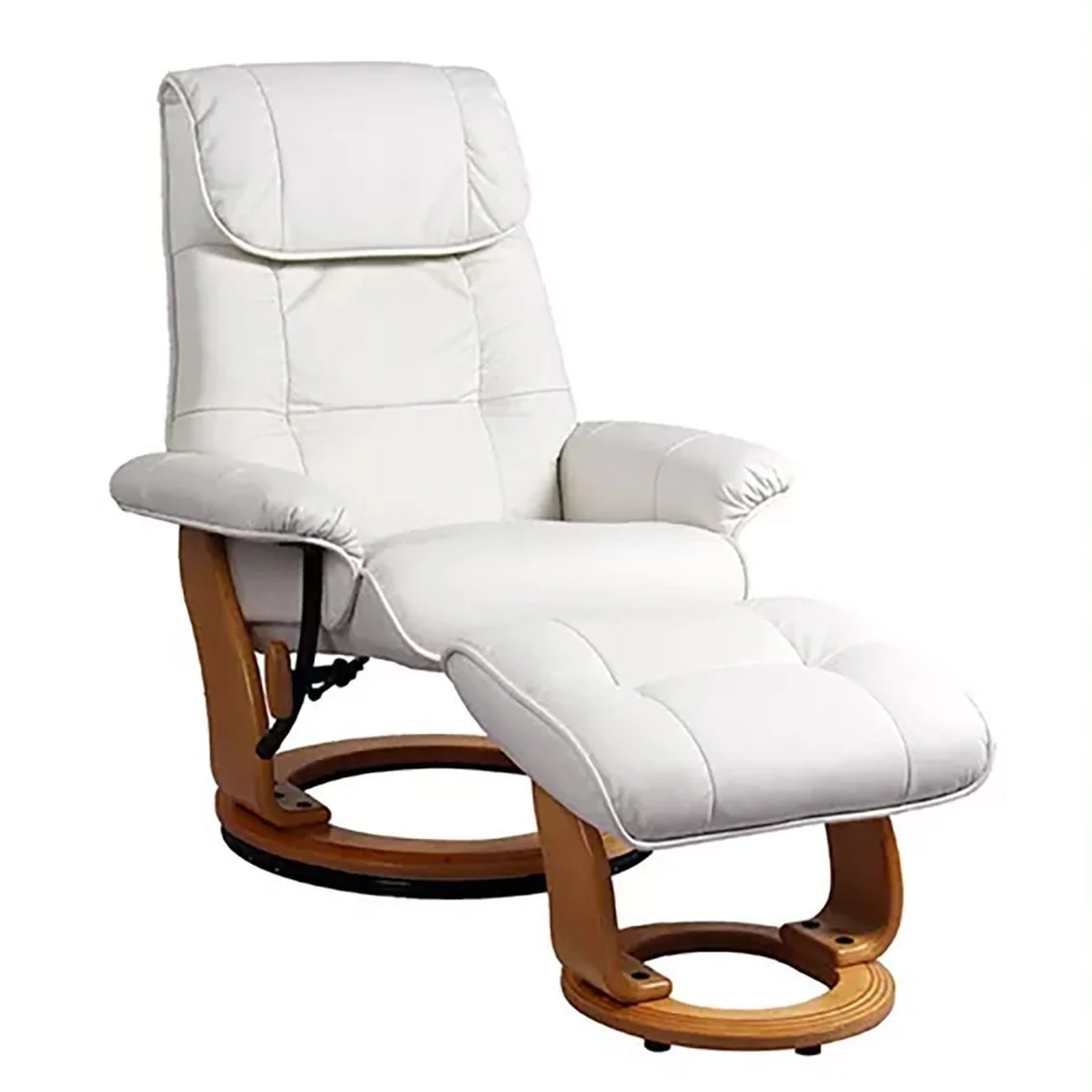 Muscat 360 Leather Swivel Recliner with Ottoman