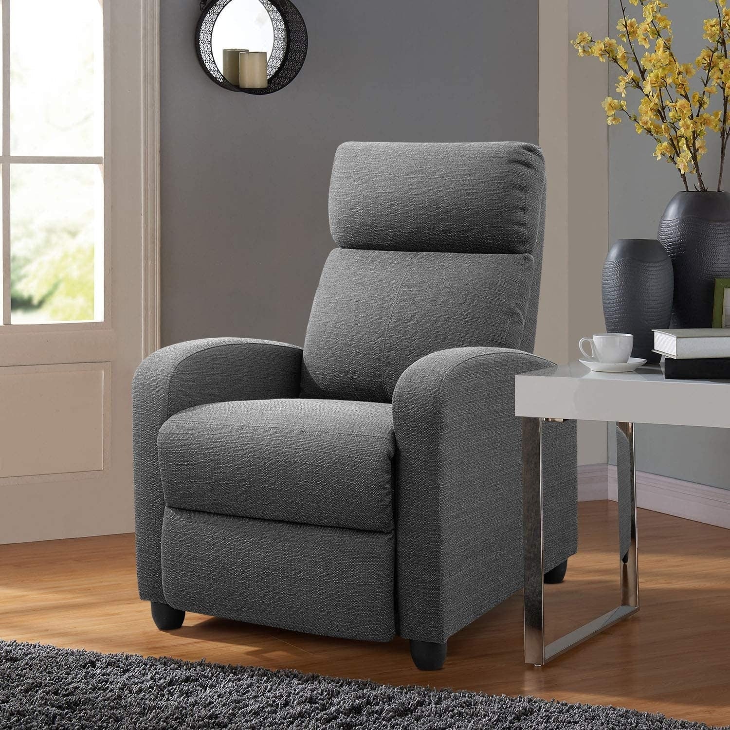 Furniwell Fabric Single Sofa Recliner with Padded Seat