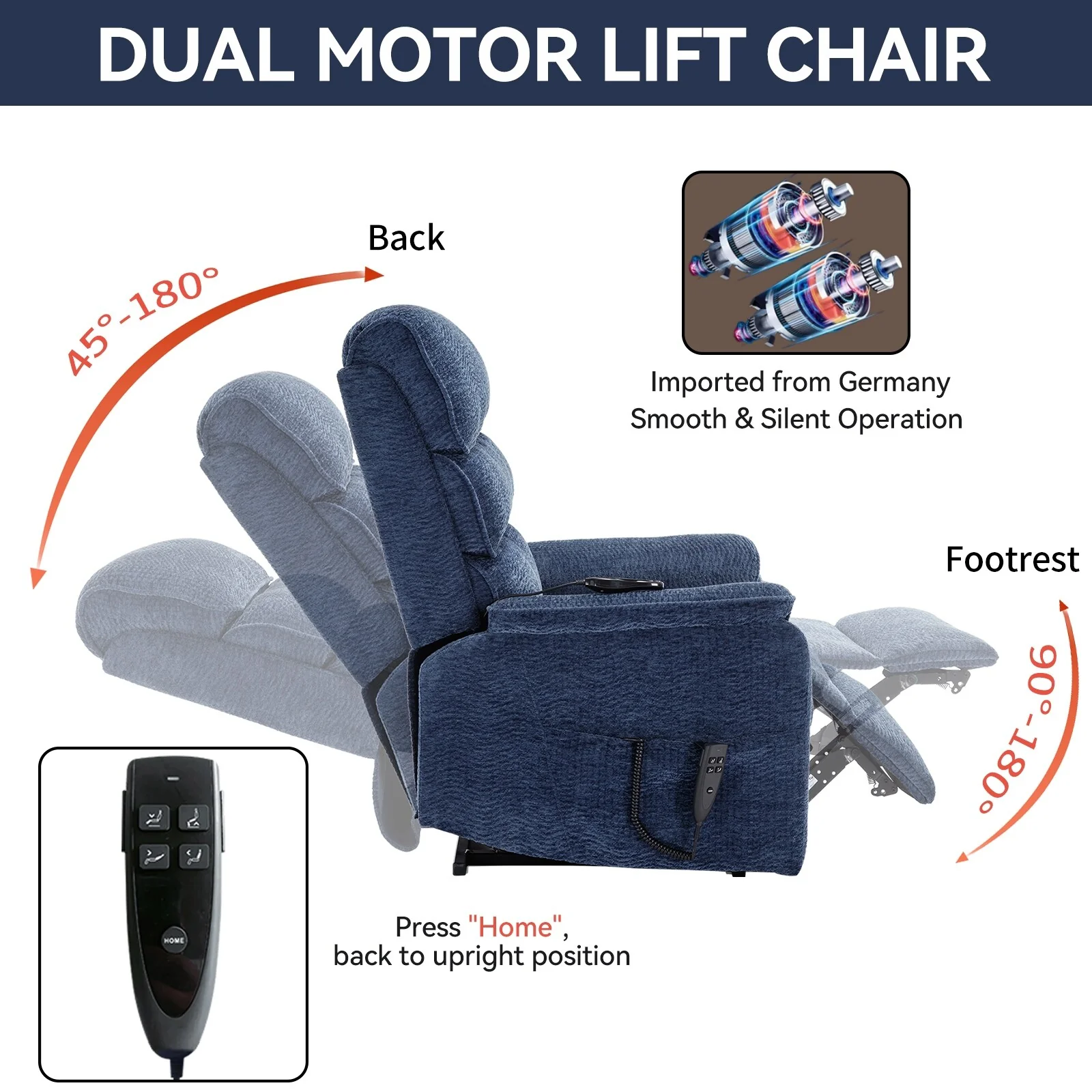 Power Lift Recliner Chair with Power-Remote