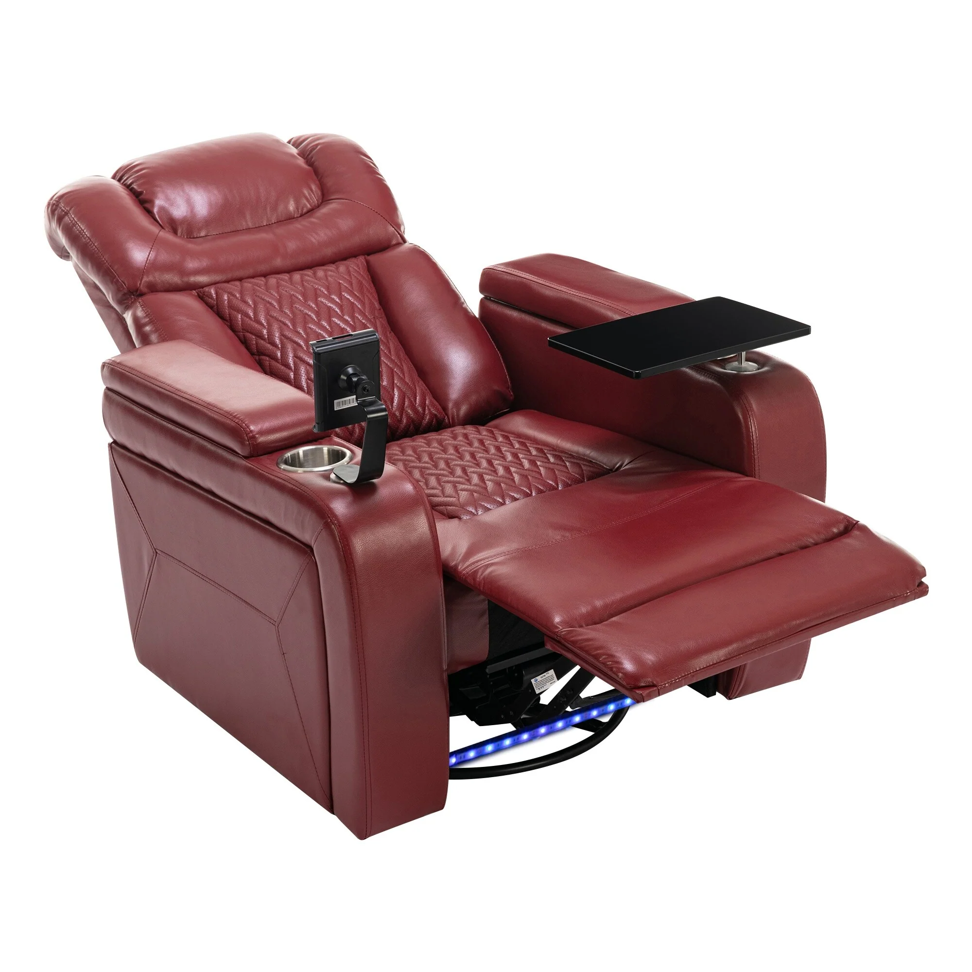 Power Recliner Chair with 270�� Swivel, Tray, USB & Cup Holders
