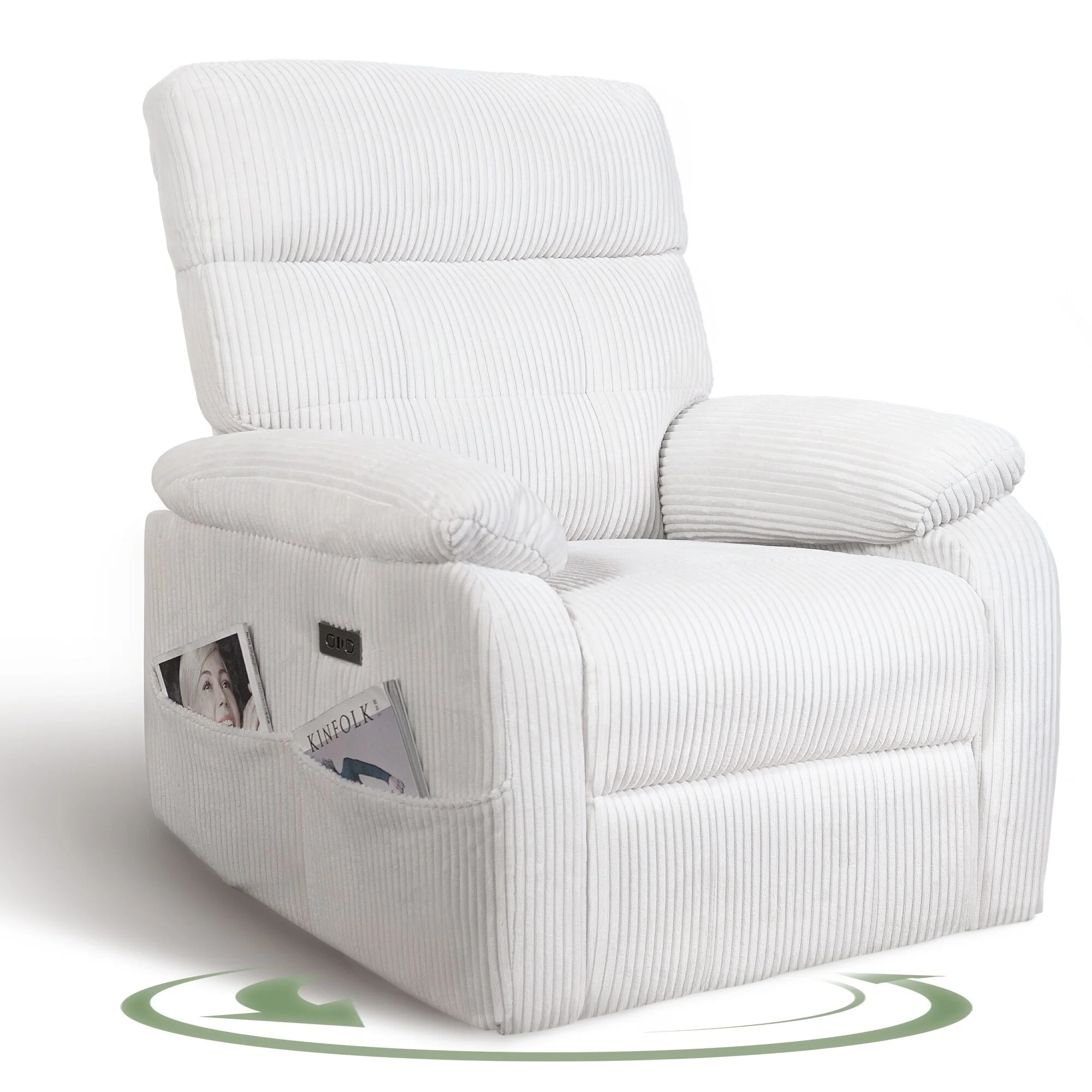 Power Swivel Rocker Recliner Chair with USB/Type?C, 270�� Swivel
