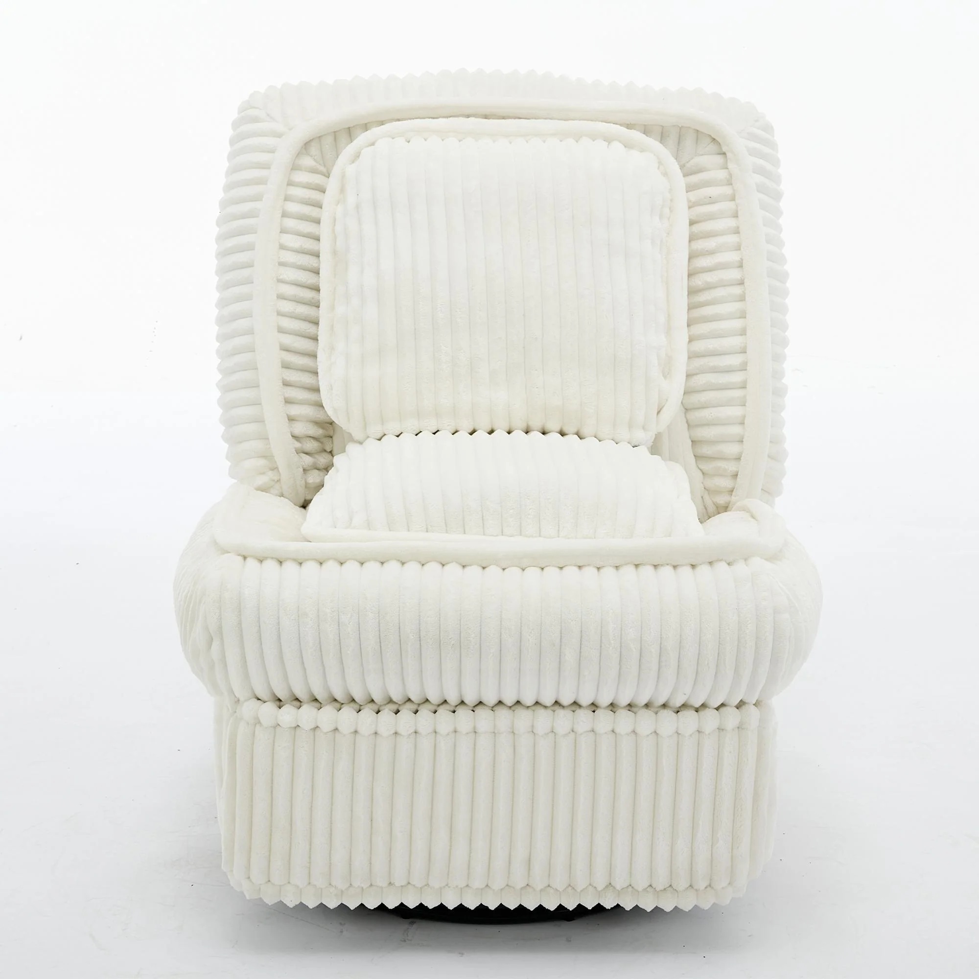 360�� Swivel Rocking Single Sofa,Recliner Sofa, Manual Glider Rocking Armless Chair,Living Room Office