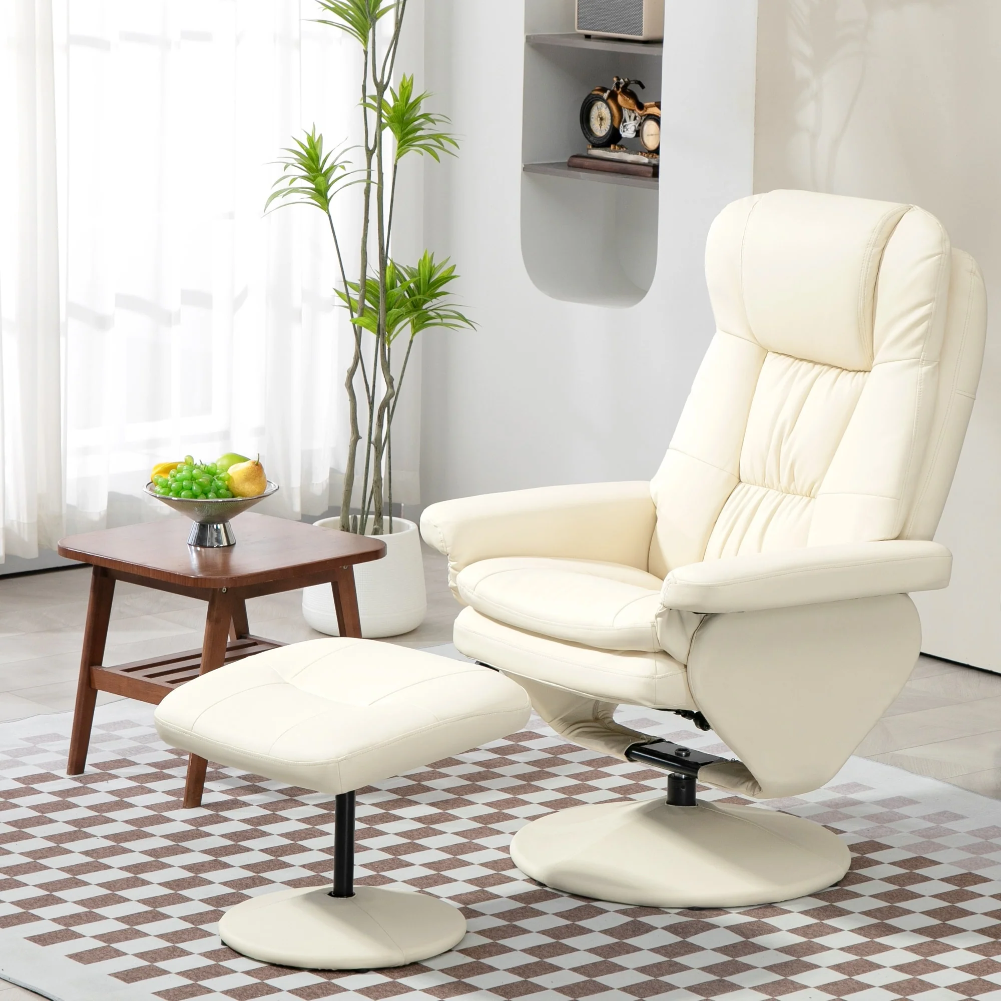 Swivel Recliner with Ottoman