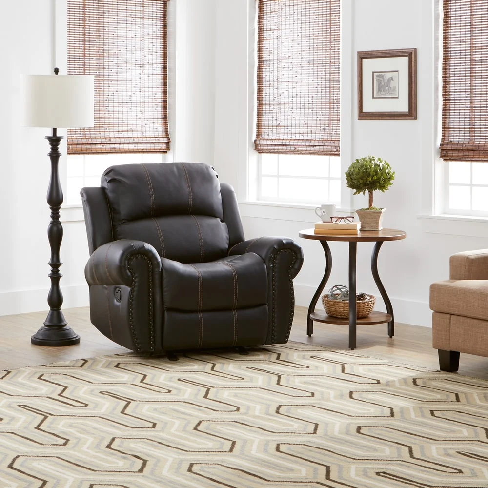 Charlie PU Leather Glider Recliner Club Chair by Christopher Knight Home