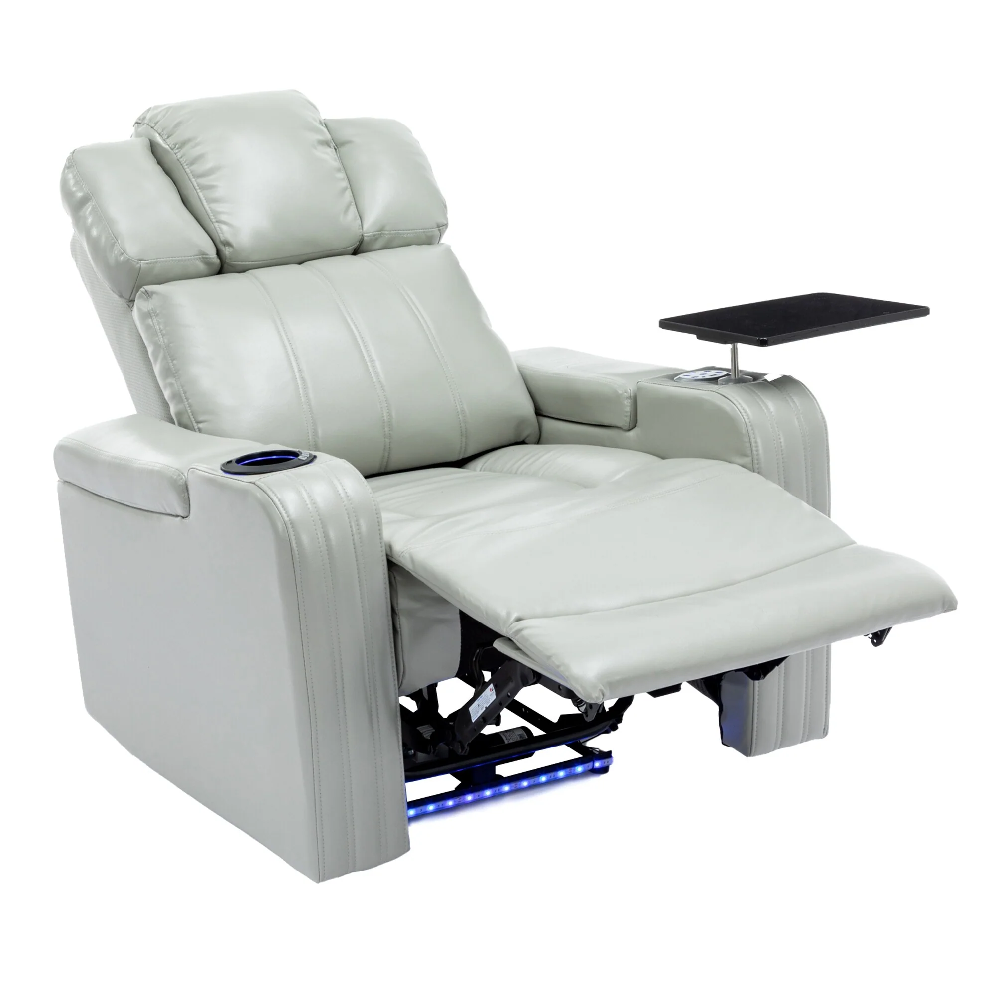 Power Recliner Chair with Cooling Cup Holder, Bluetooth & Tray Table