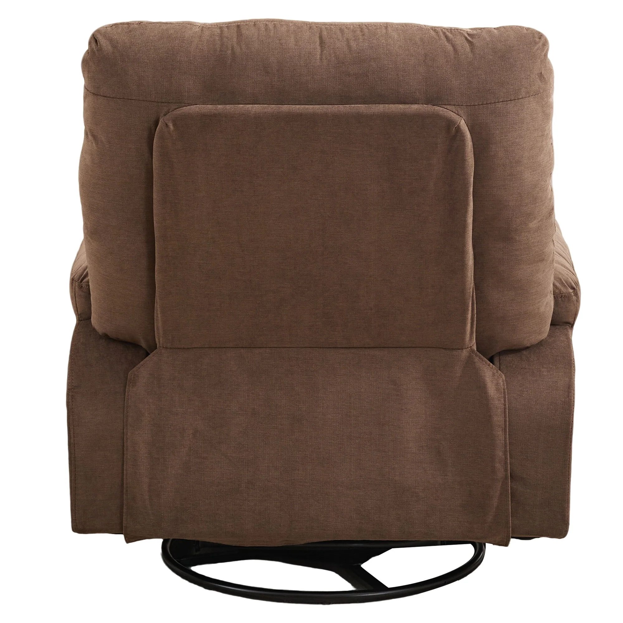 360�� Rotating Recliner Chair with Adjustable Backrest, Swivel Rocking Armchair with Footrest, Soft Cushions & Side Pockets