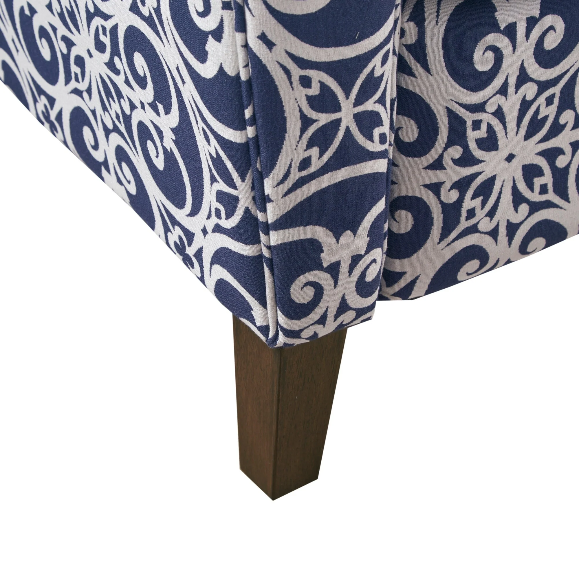 Madison Park Oscar Solid Wood Upholstered Push Back Recliner Chair with Rolled Arms