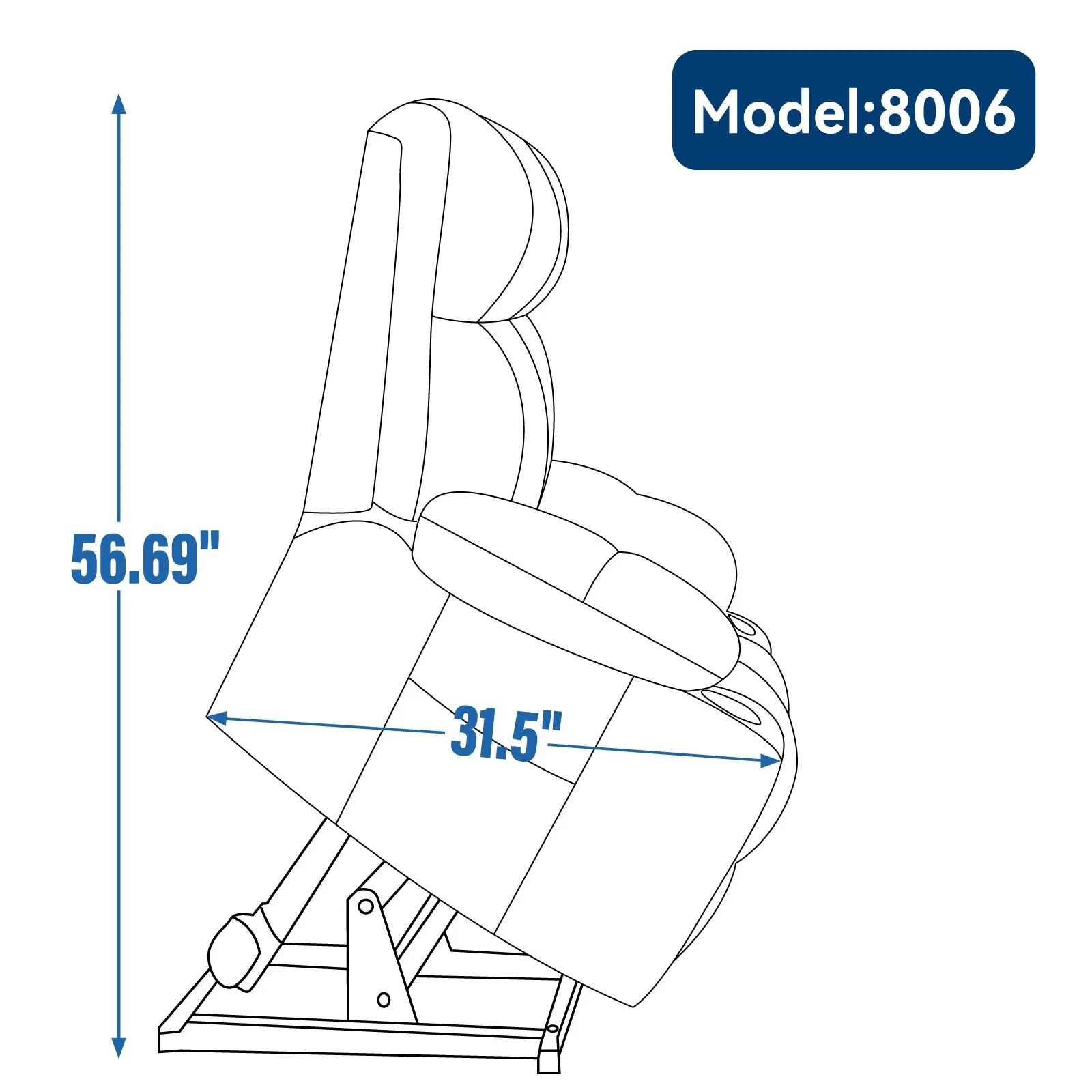 Chenille Power Lift Recliner Chair