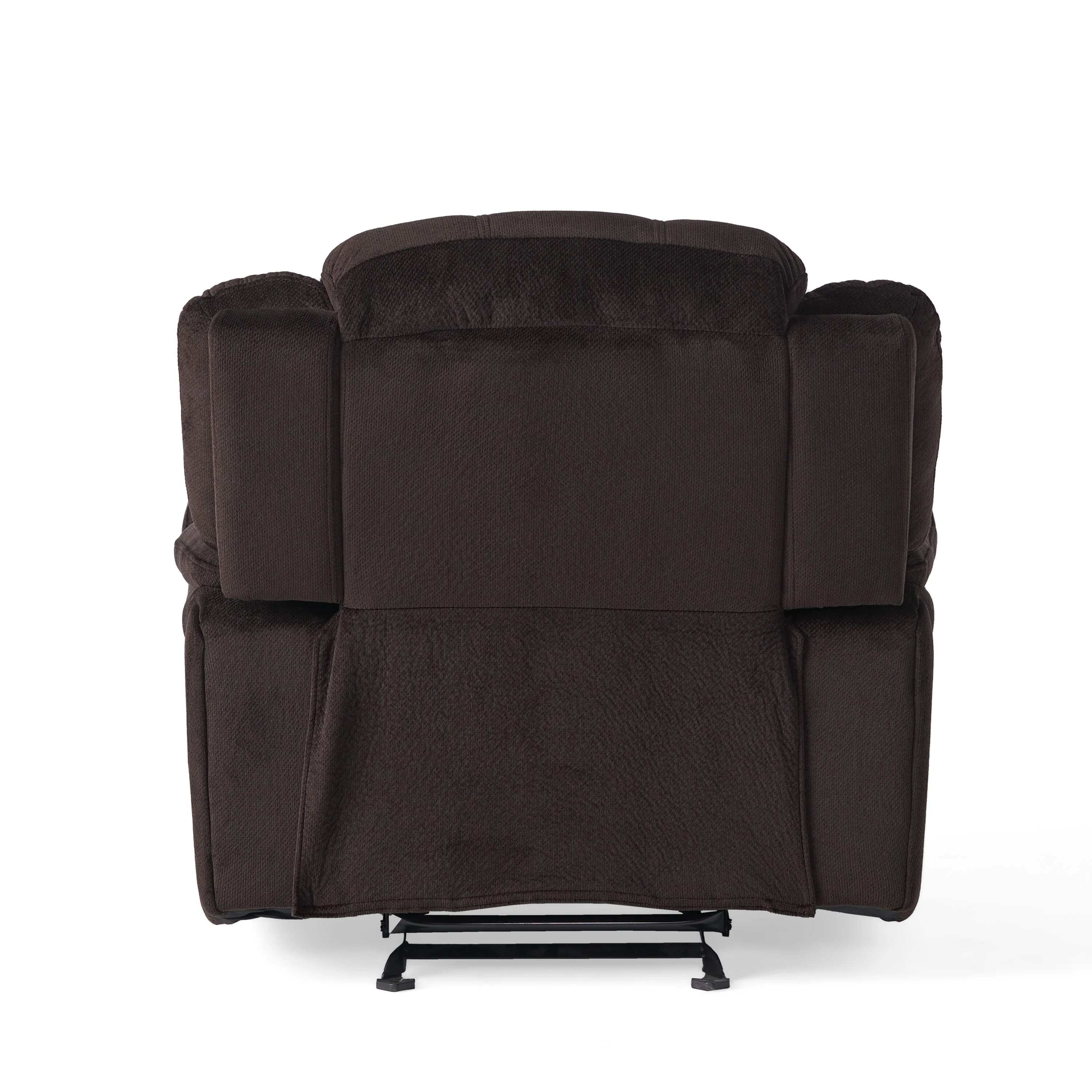Roomfitters Classic Design, Brown Plush Fabric, Glider Recliner