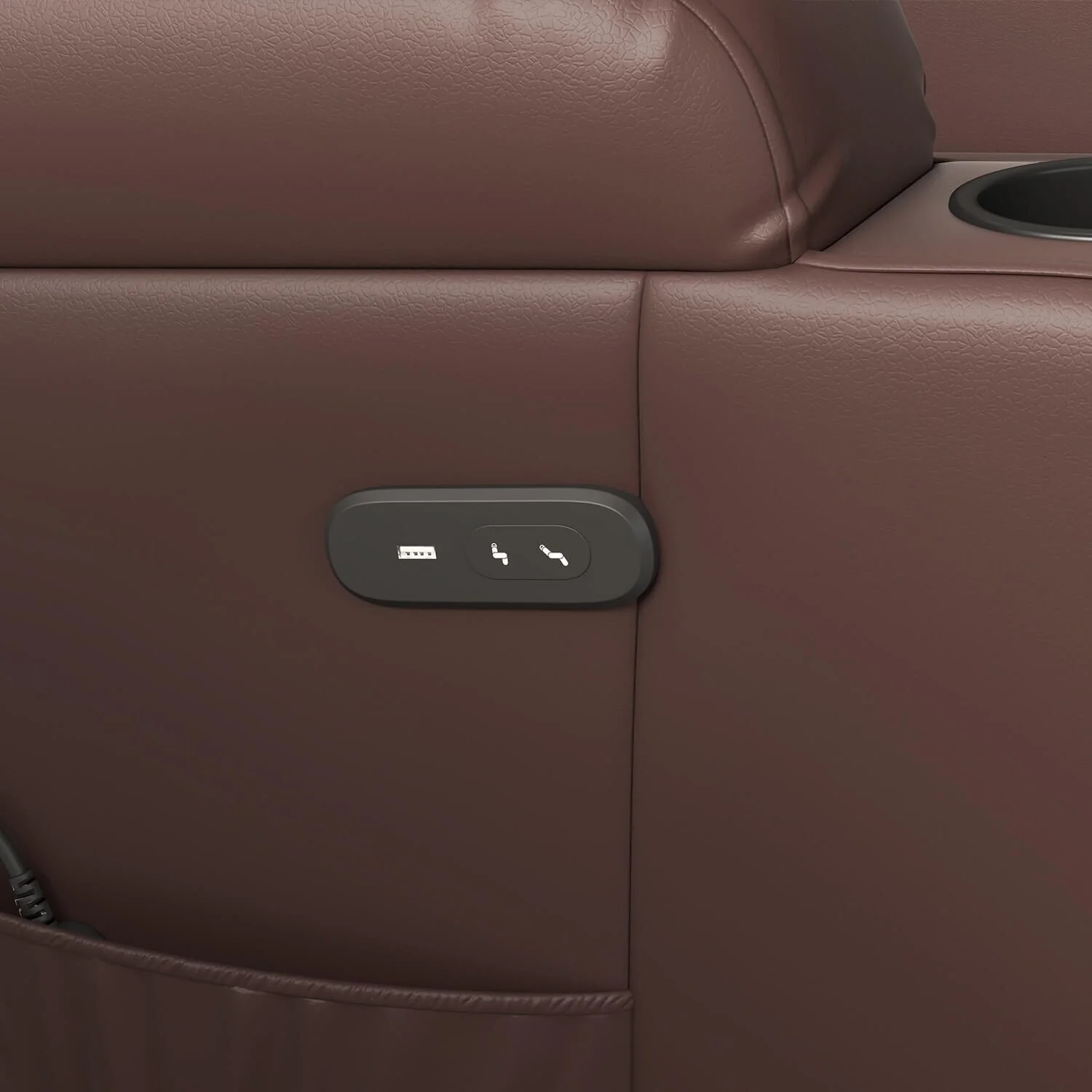 Furniwell PU Leather Power Lift Assist Recliner Chair with USB