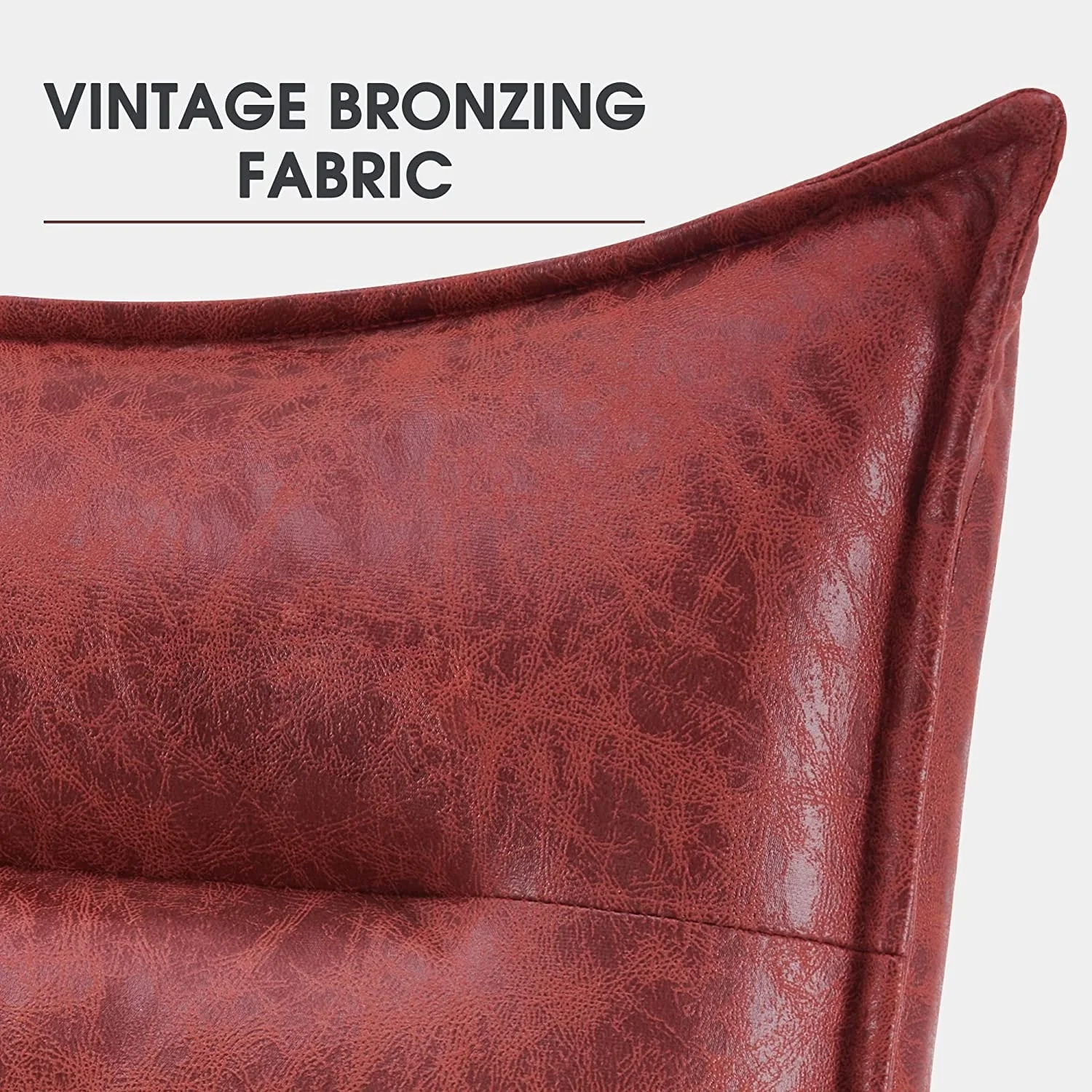 MCombo Modern Chair with Ottoman, Bronzing Fabric Upholstered Leisure Chairs