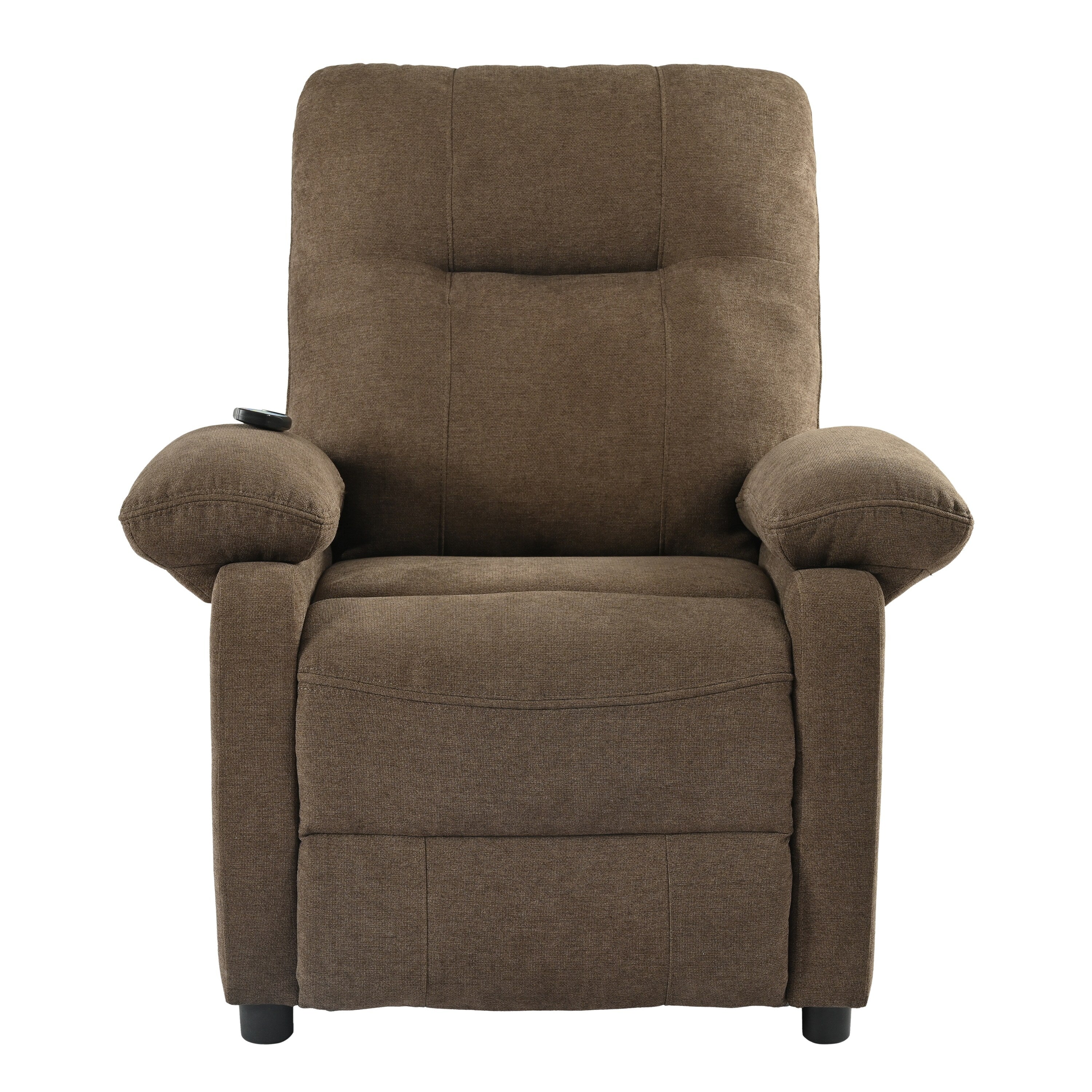 Black Manual Recliner with Massage, Heat, and Solid Wood Frame