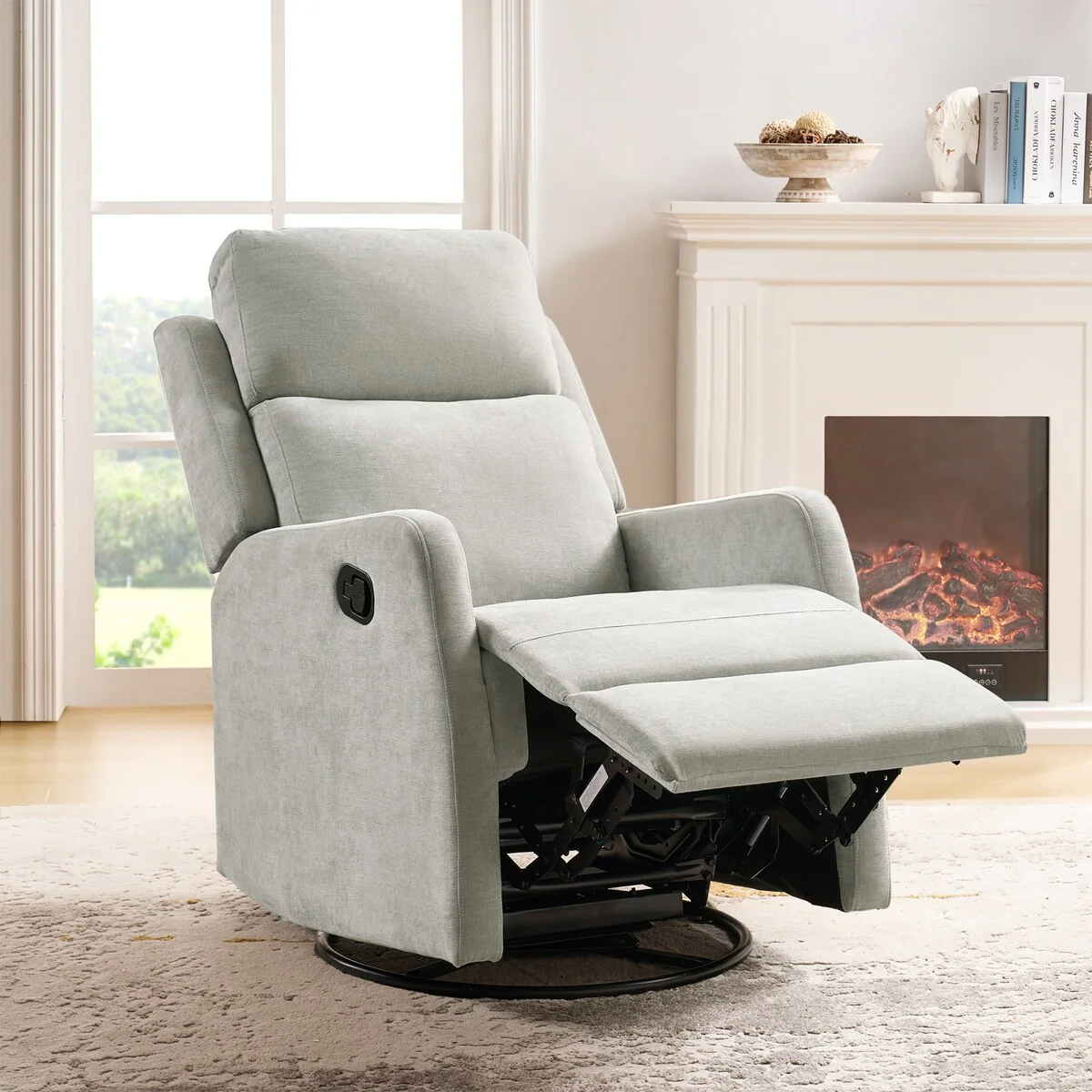 Julian Modern Swivel Rocker Manual Recliner by HULALA HOME